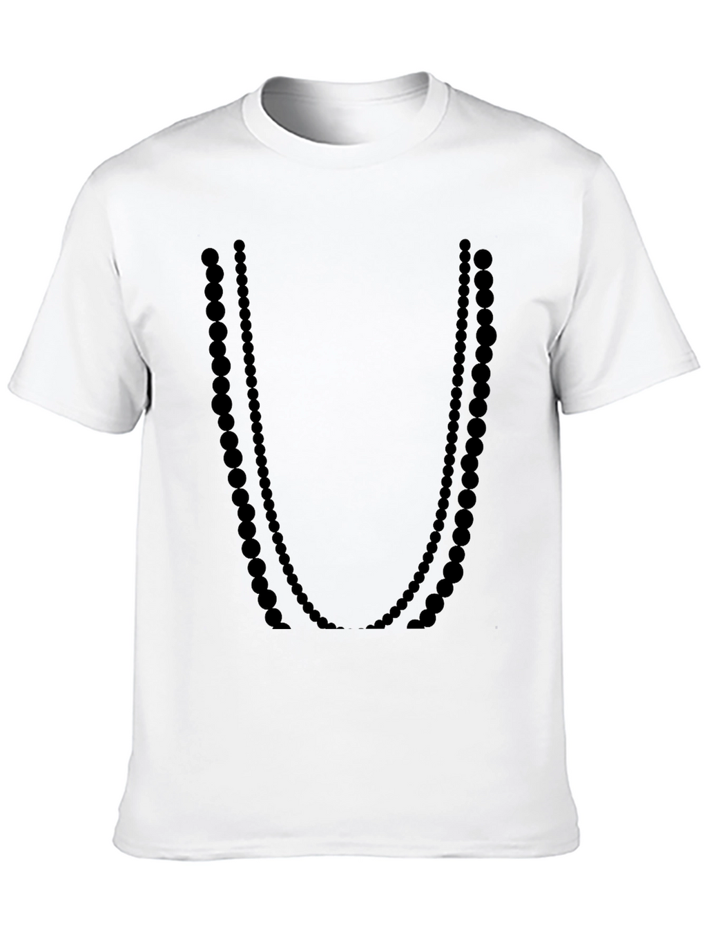 Black Beaded Necklace Graphic Tee