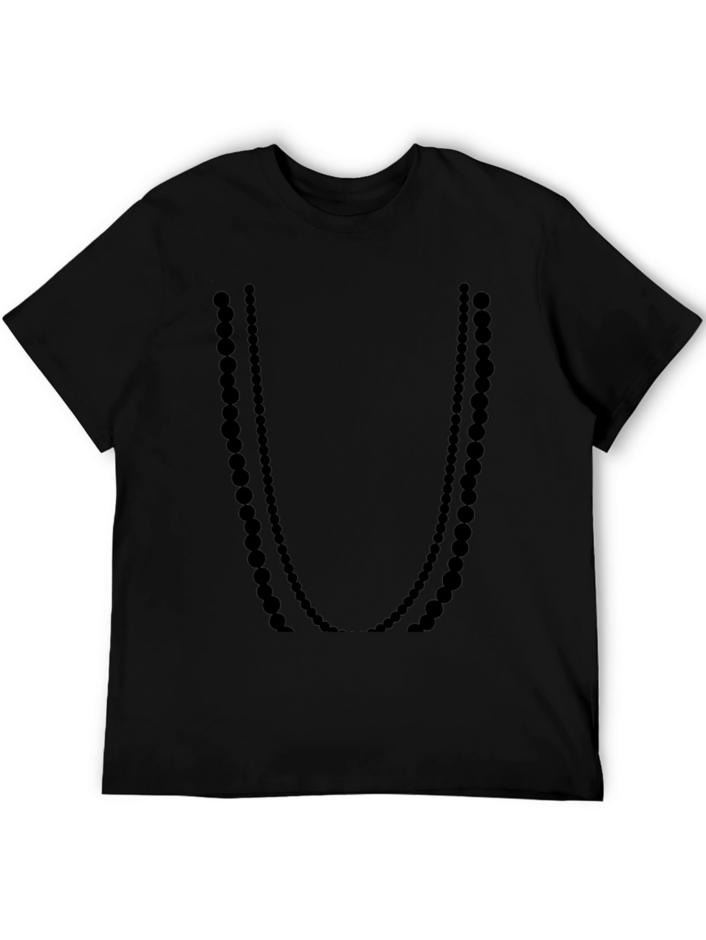 Black Beaded Necklace Graphic Tee