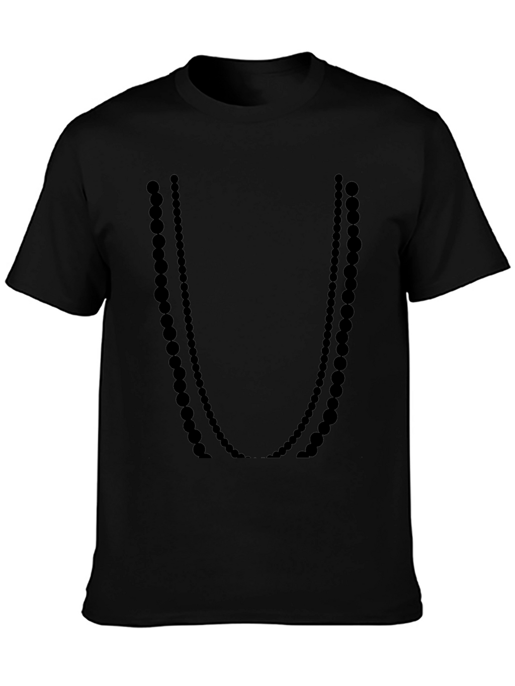 Black Beaded Necklace Graphic Tee