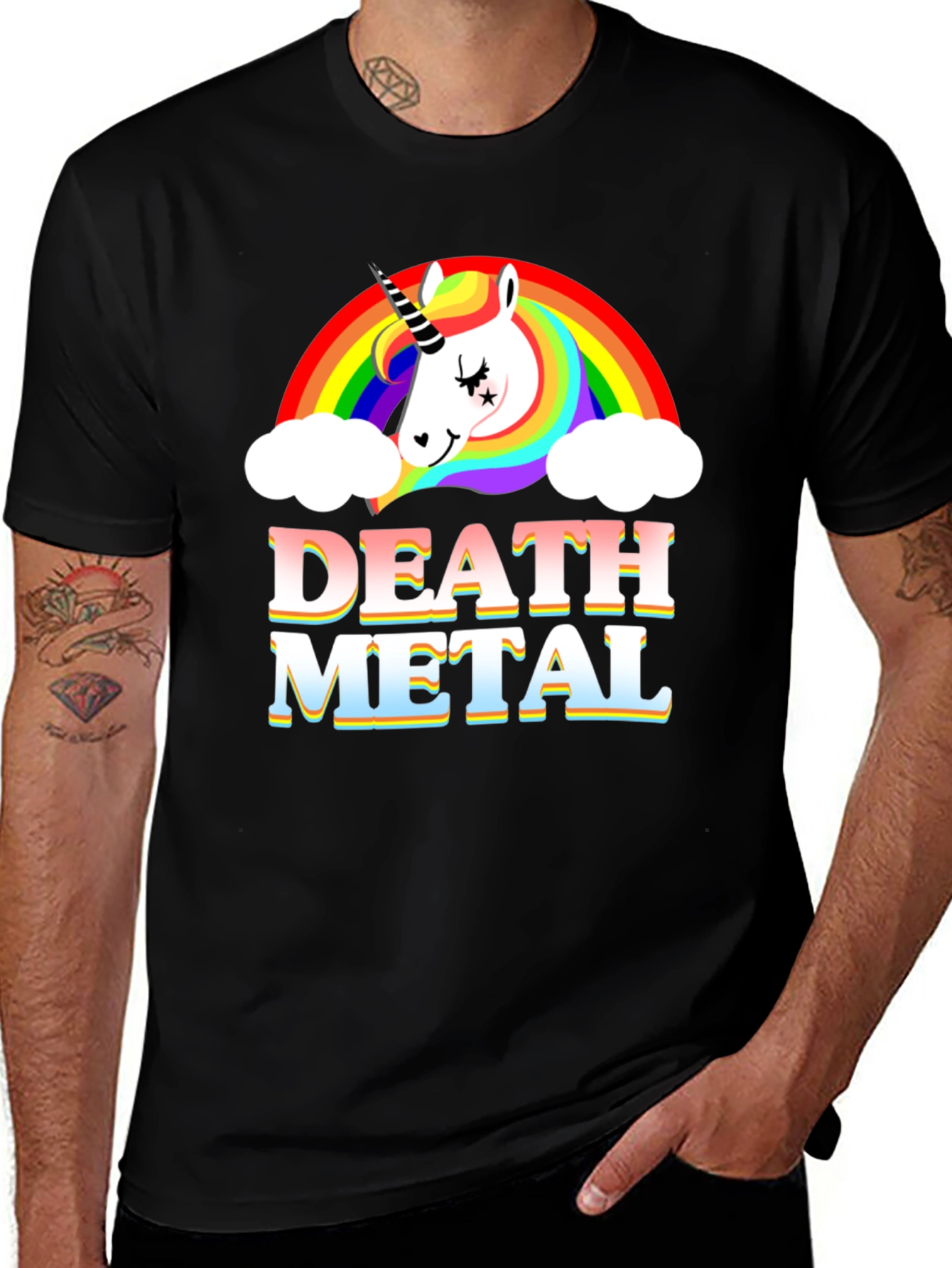 Unicorn Death Metal Rainbow T-Shirt