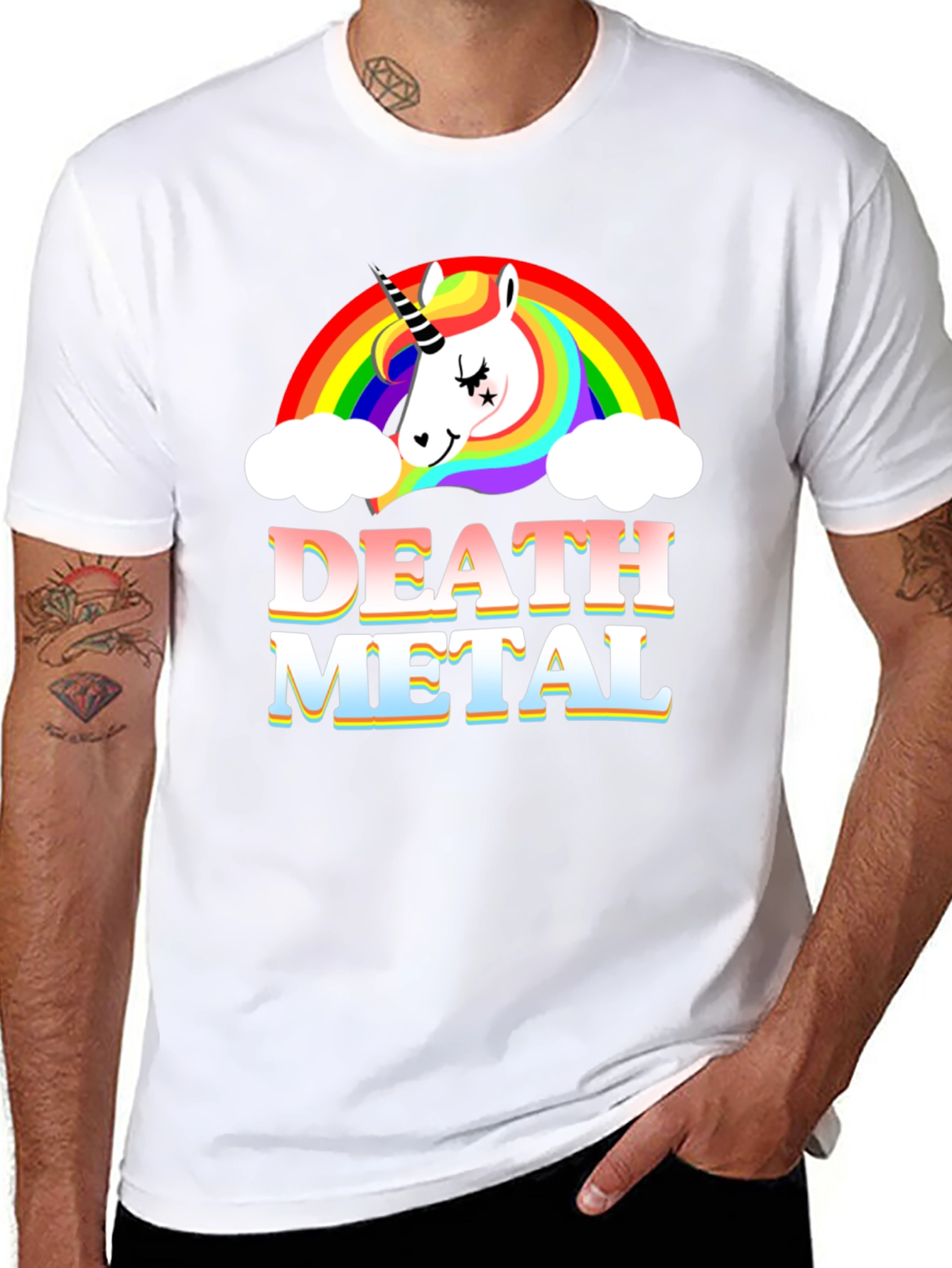 Unicorn Death Metal Rainbow T-Shirt