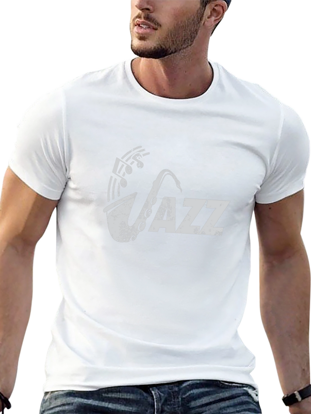 JAZZ Saxophone Black T-Shirt - Music Lovers Tee