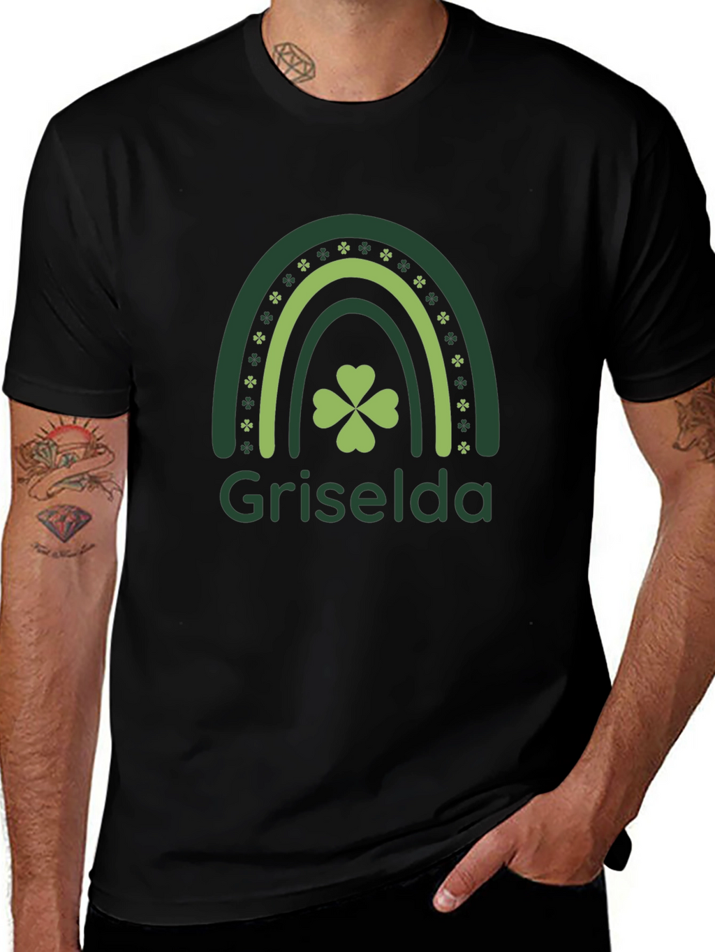 Griselda St. Patricks Day Clover Rainbow T-Shirt