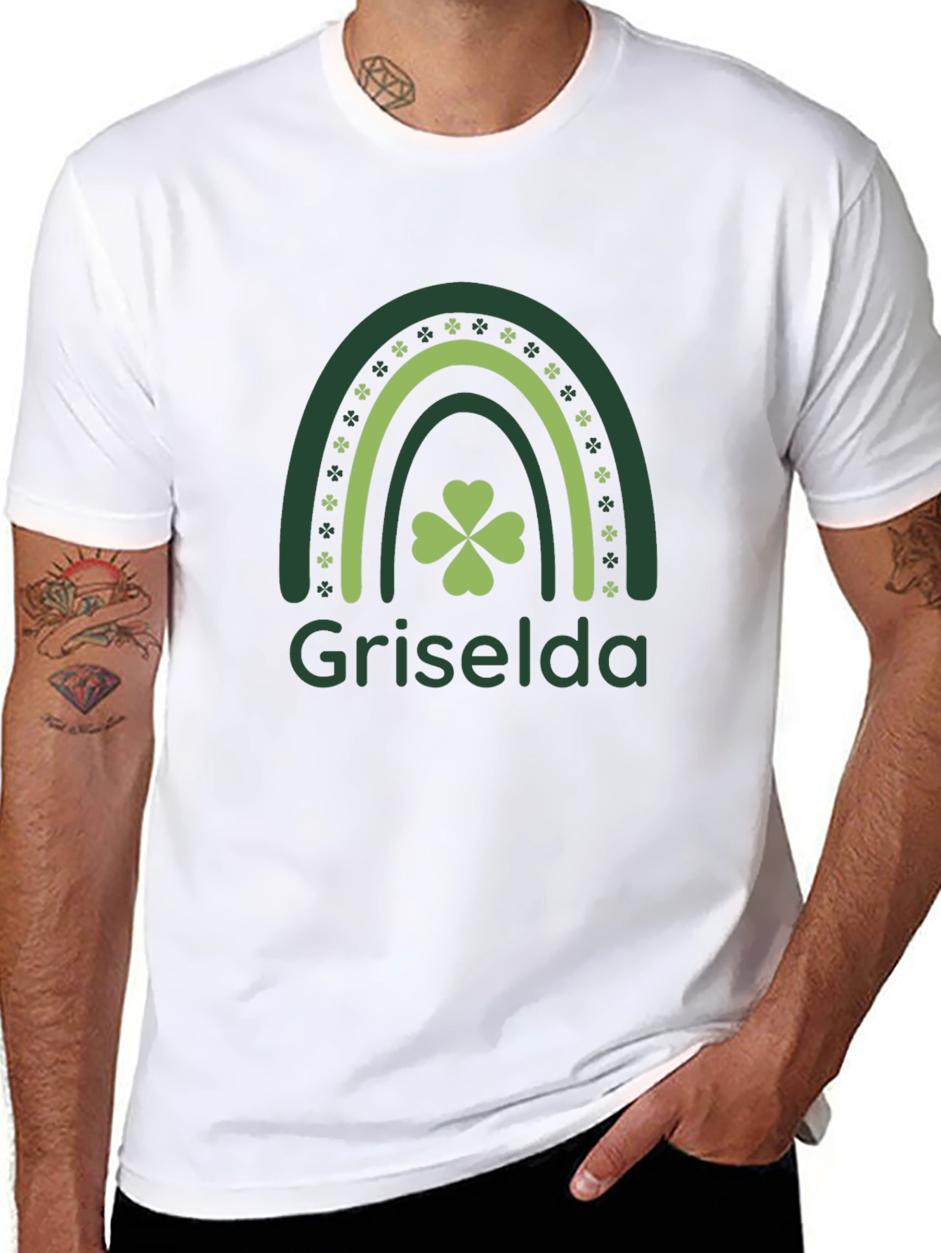 Griselda St. Patricks Day Clover Rainbow T-Shirt