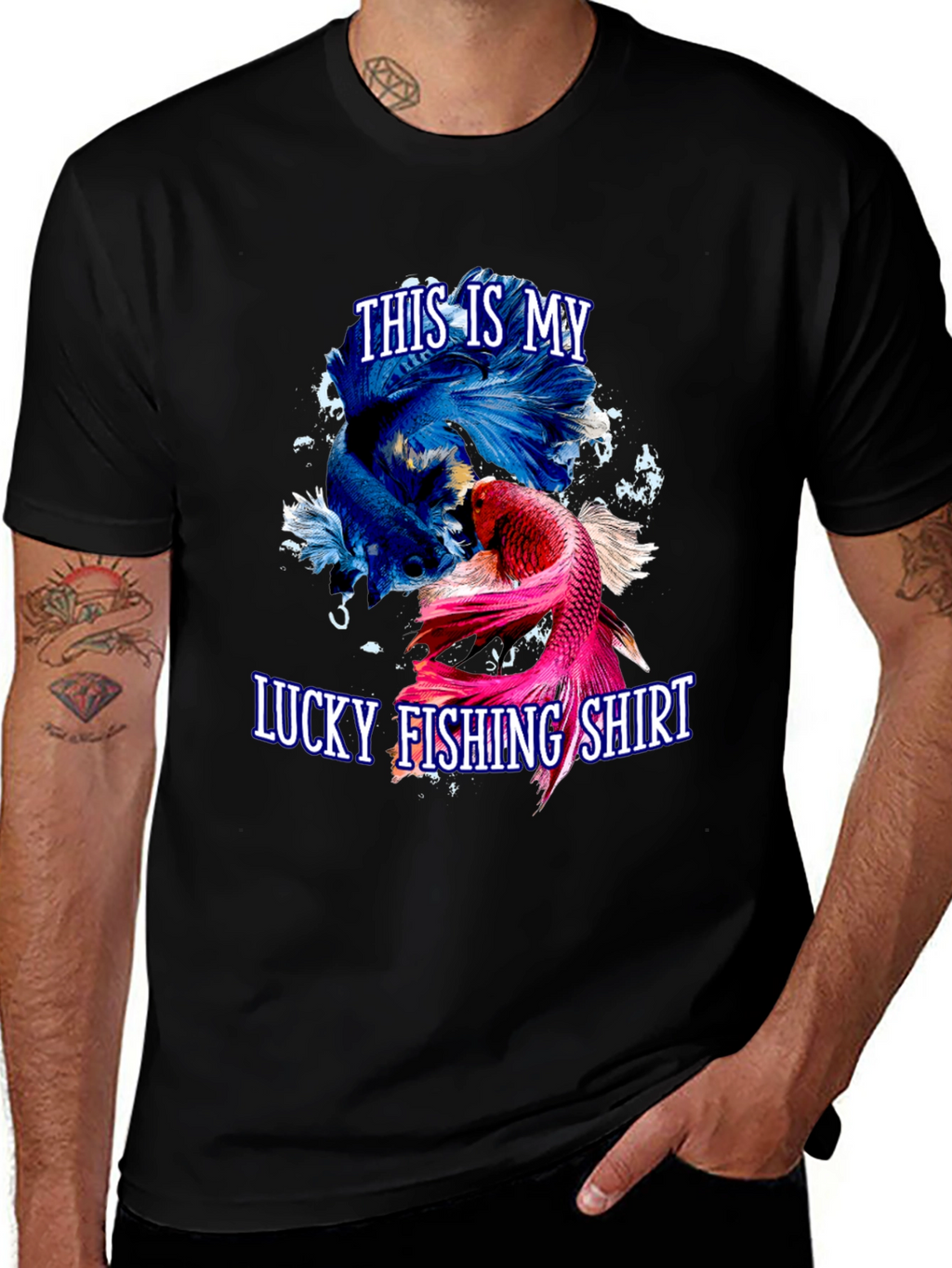 Lucky Fishing Shirt - Betta Fish Design