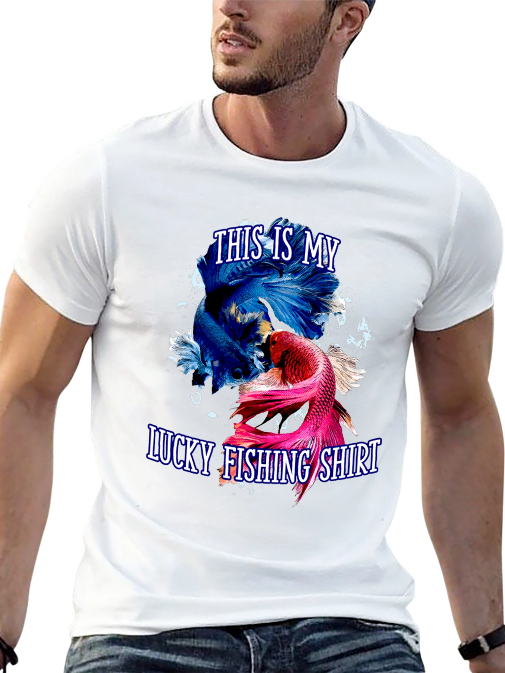 Lucky Fishing Shirt - Betta Fish Design