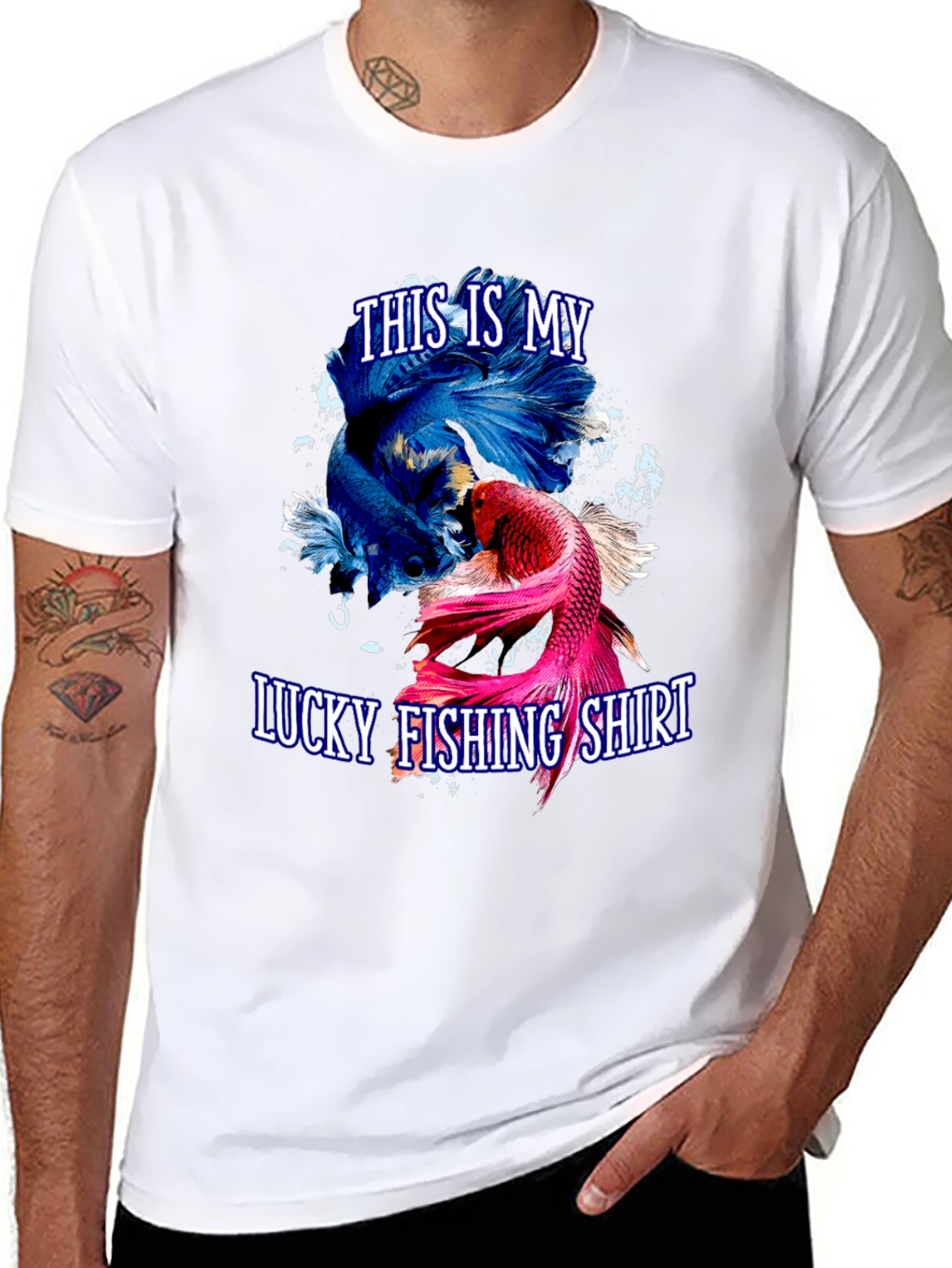 Lucky Fishing Shirt - Betta Fish Design