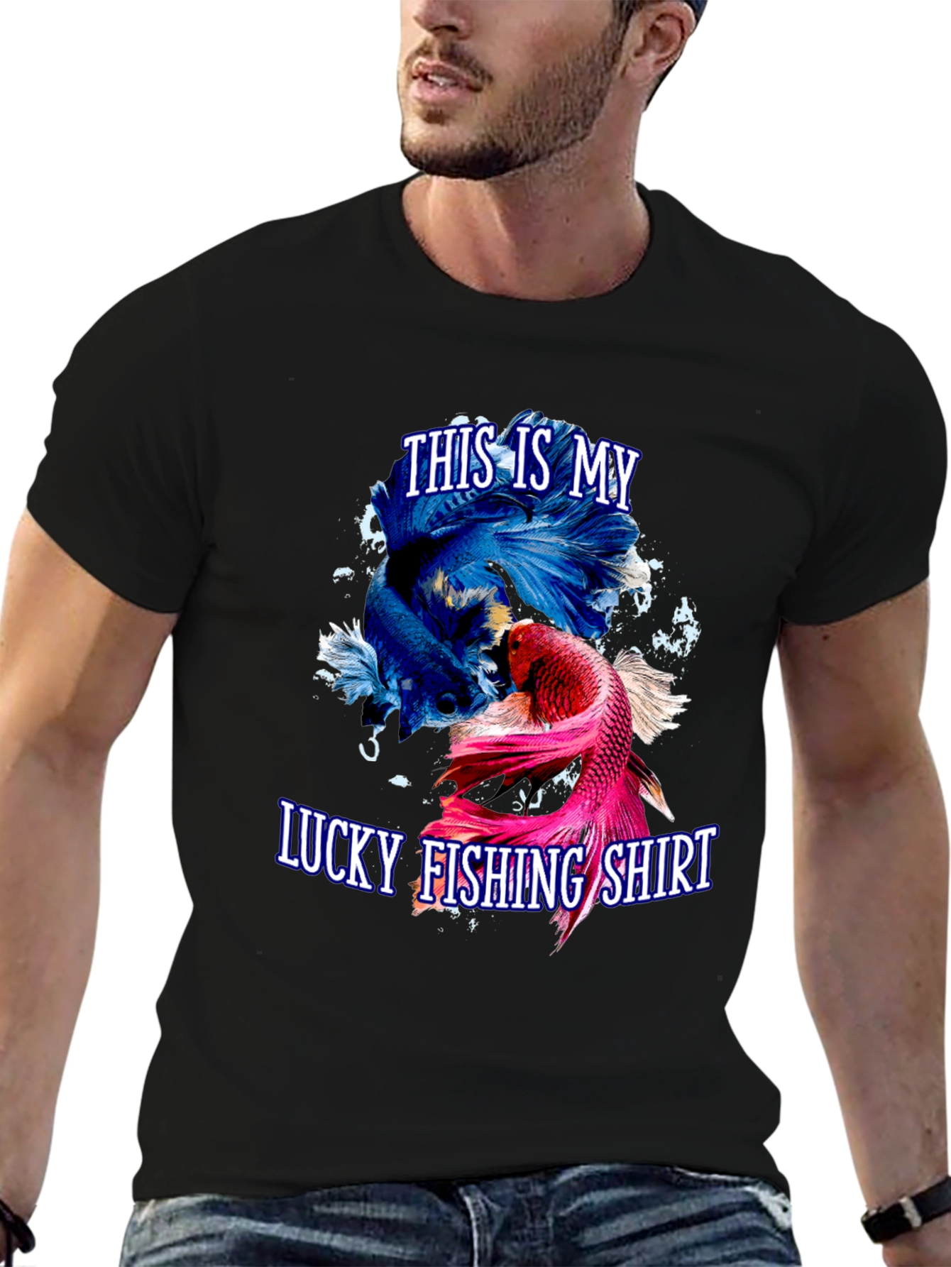 Lucky Fishing Shirt - Betta Fish Design