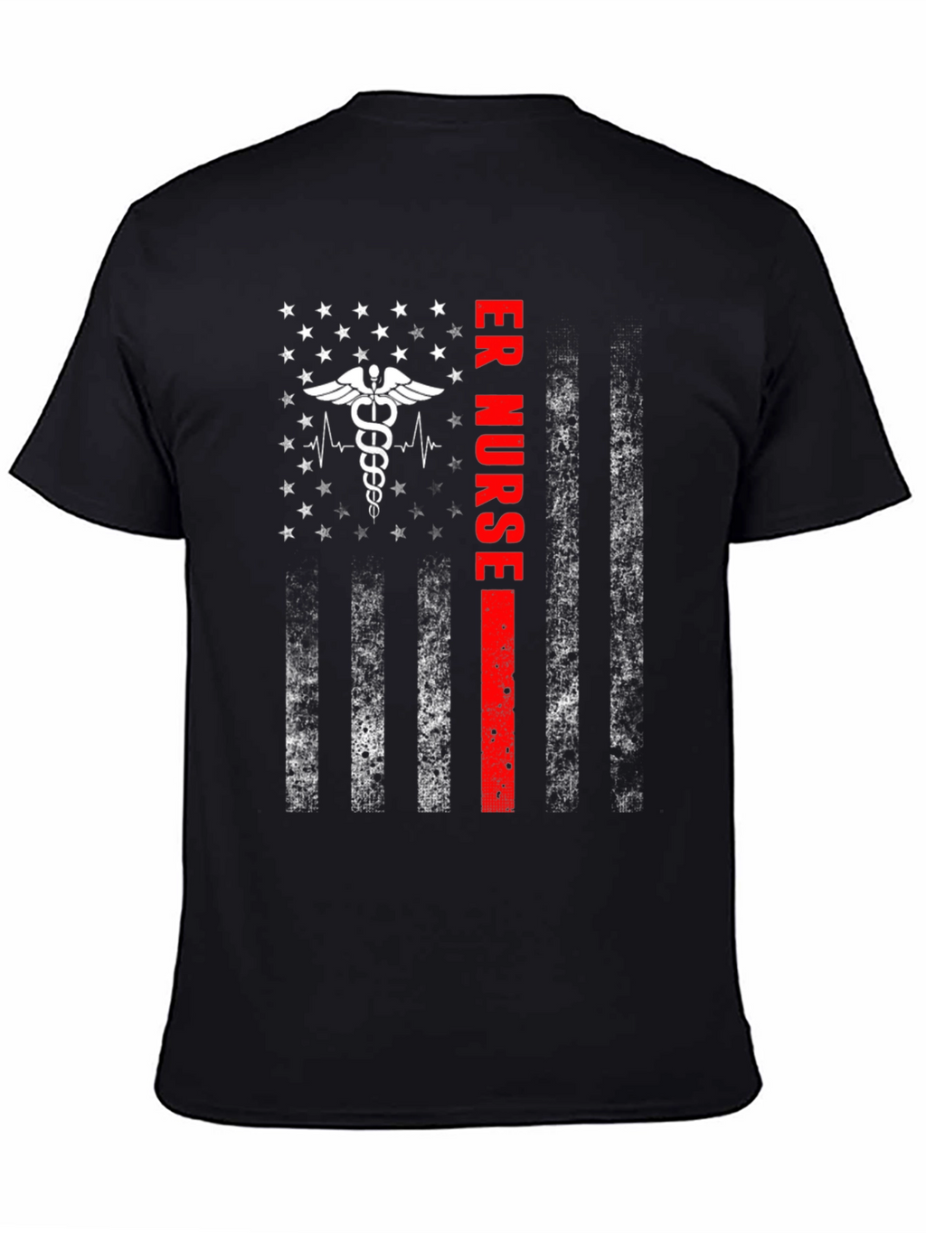 ER Nurse American Flag Graphic Tee