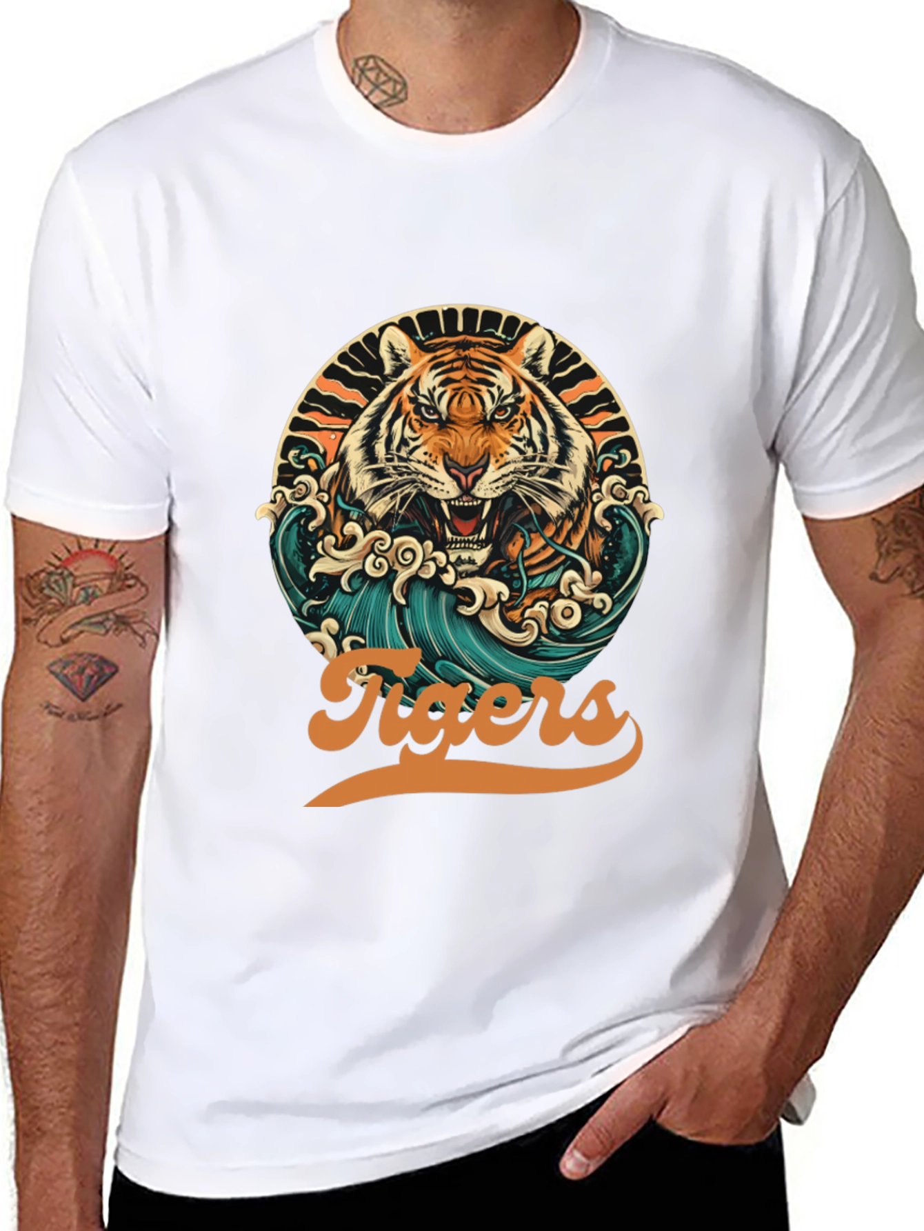 Tigers Graphic T-Shirt - Retro Design