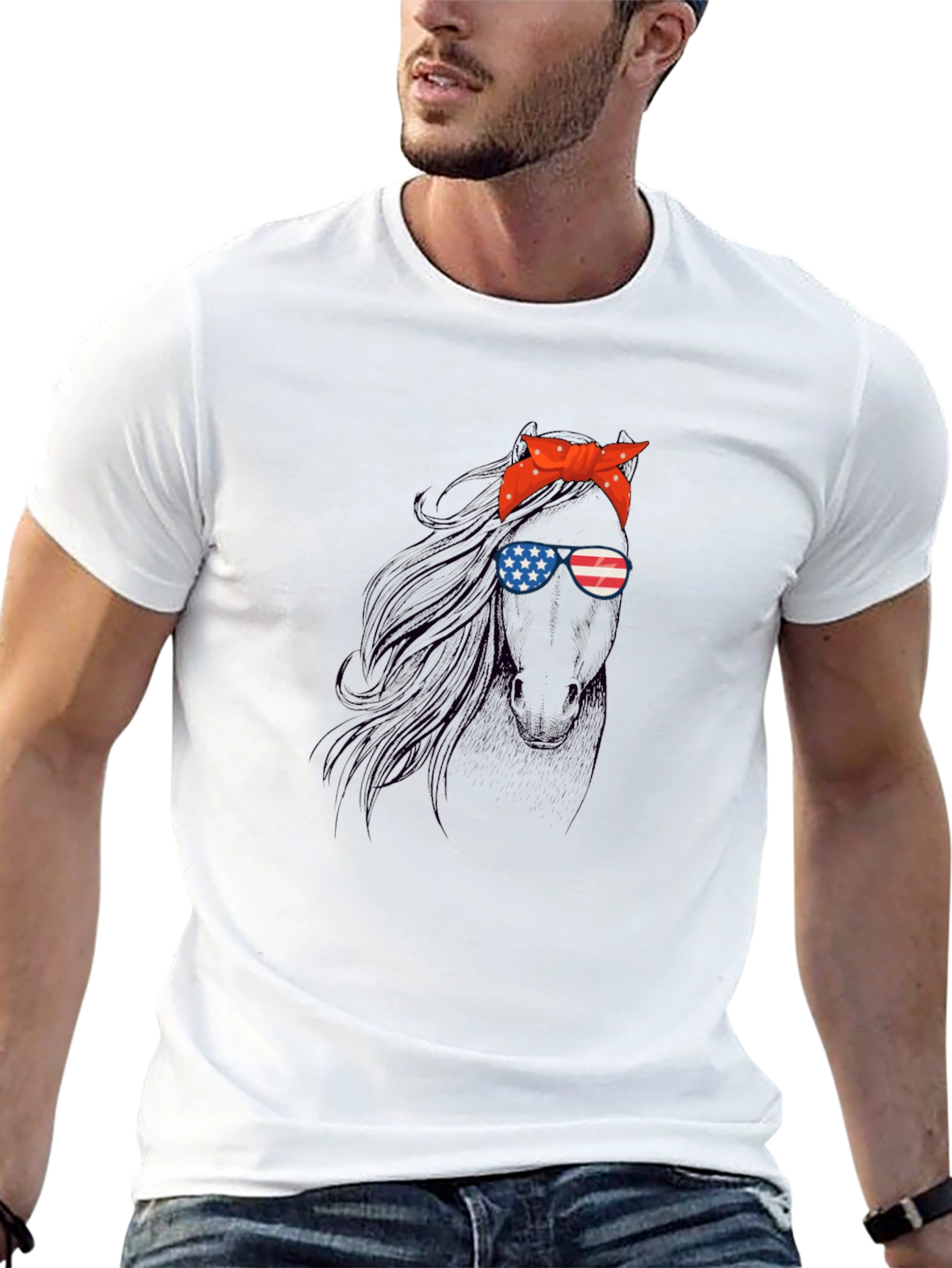 Patriotic Horse Graphic Tee