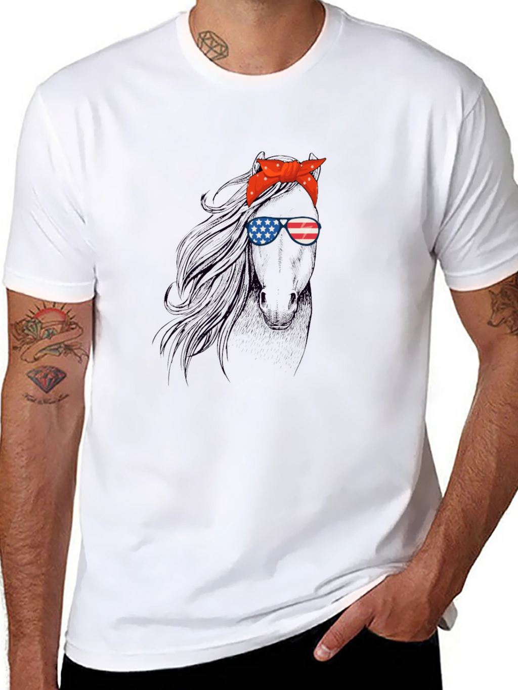 Patriotic Horse Graphic Tee