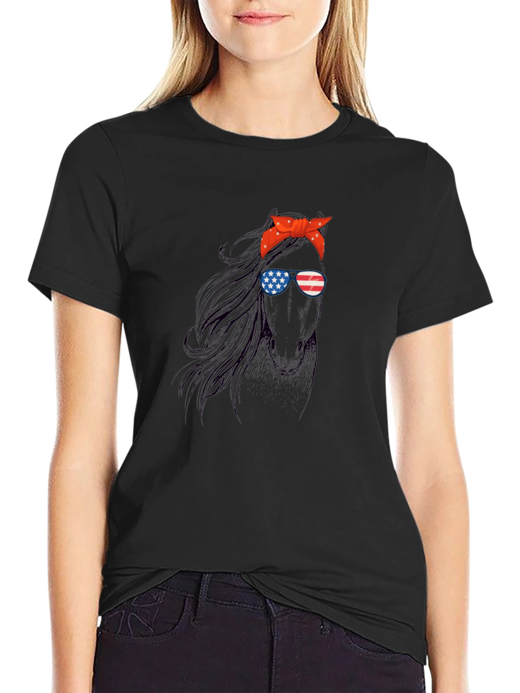 Patriotic Horse Graphic Tee