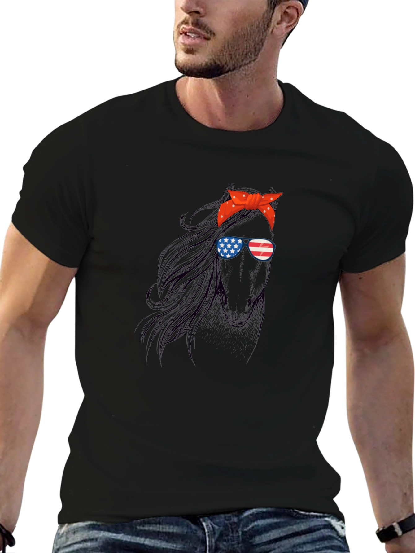 Patriotic Horse Graphic Tee