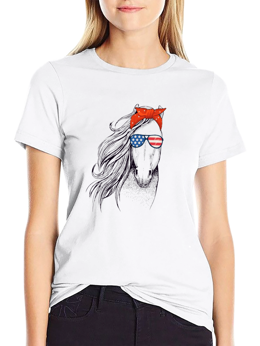 Patriotic Horse Graphic Tee