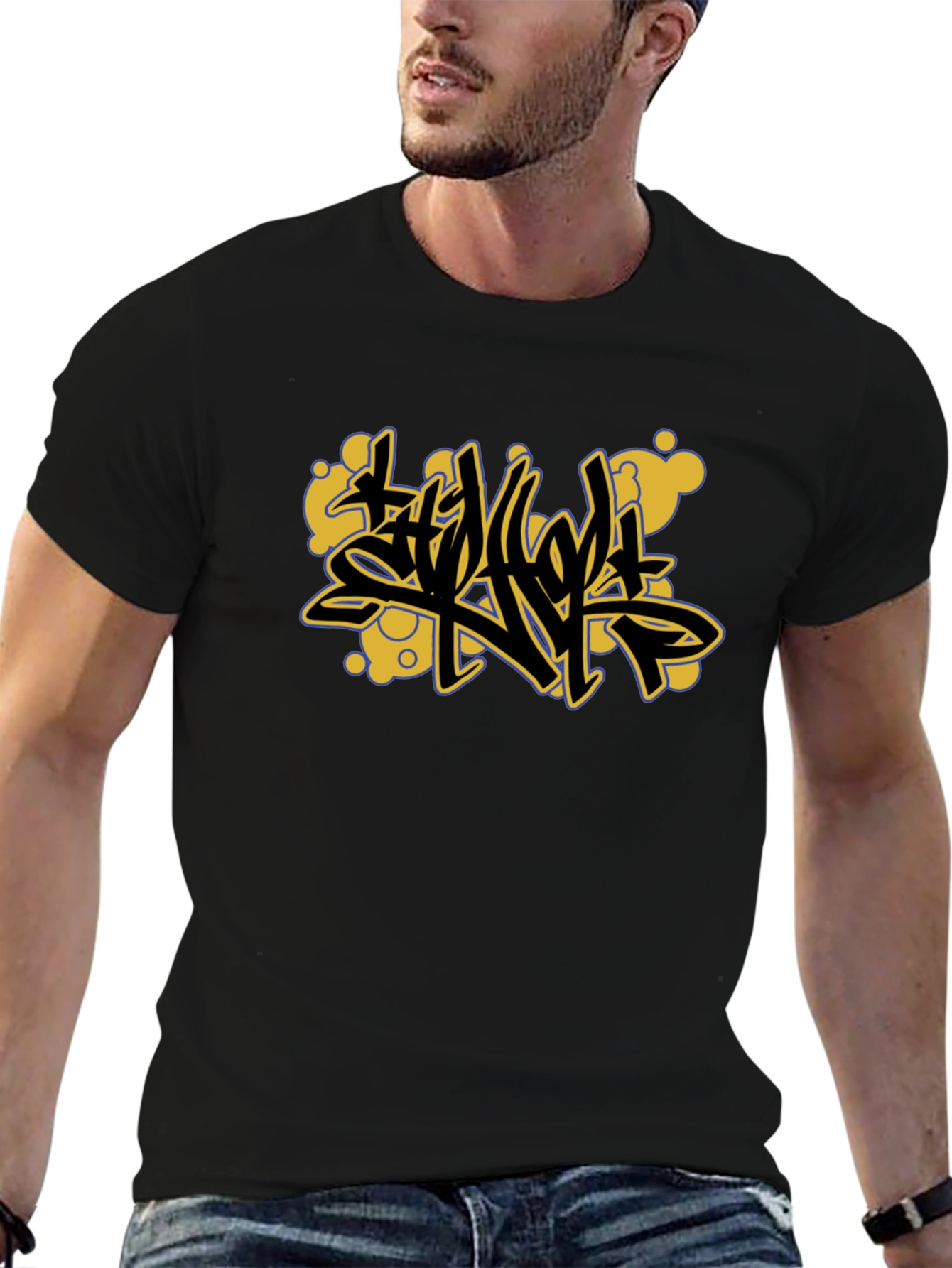 Bold Graphic Black T-Shirt