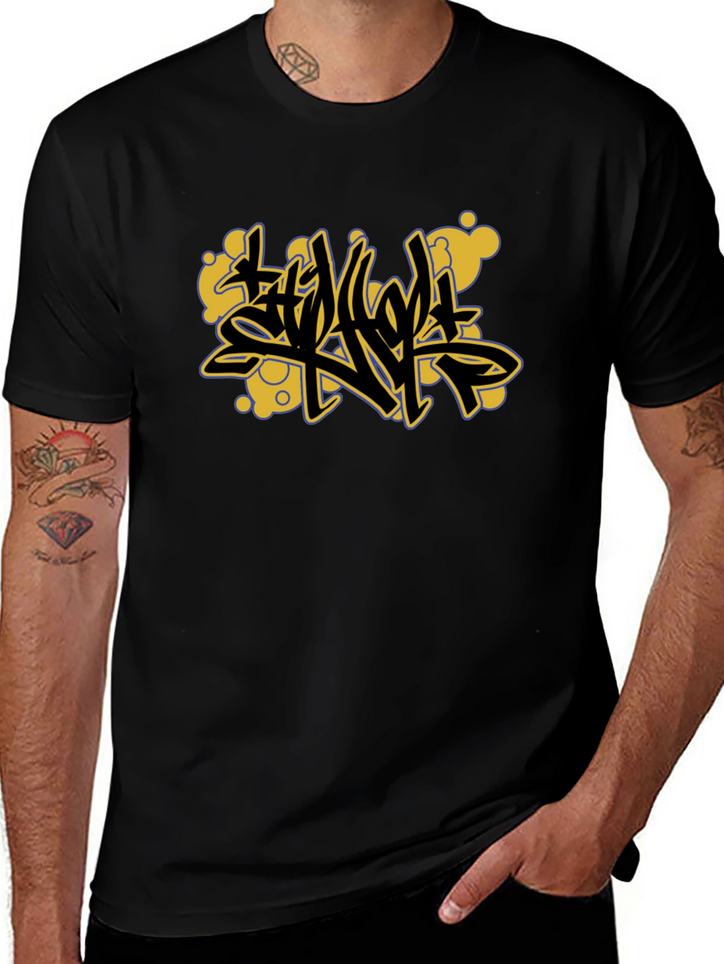 Bold Graphic Black T-Shirt