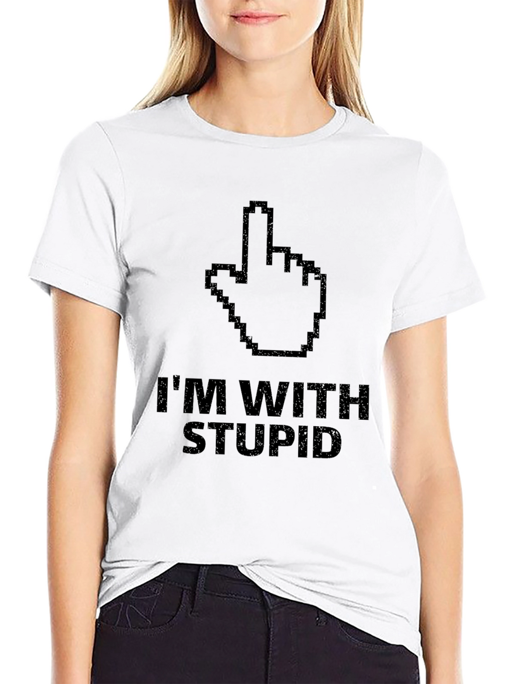 Im With Stupid T-Shirt - Novelty Graphic Tee