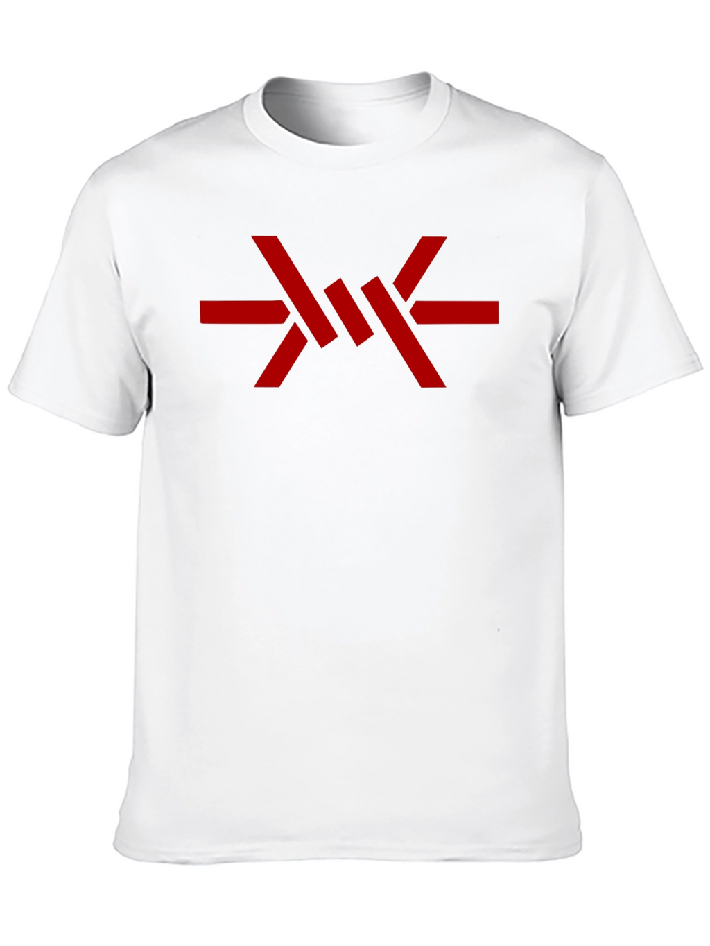 Mens Black Graphic Tee - Abstract Red Design