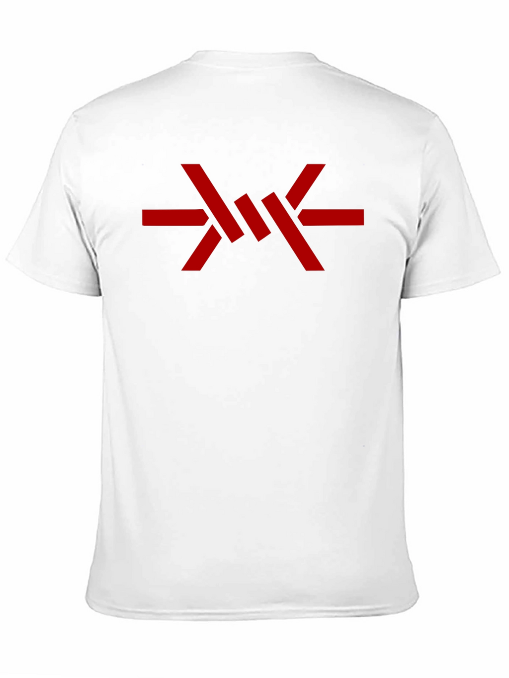 Mens Black Graphic Tee - Abstract Red Design