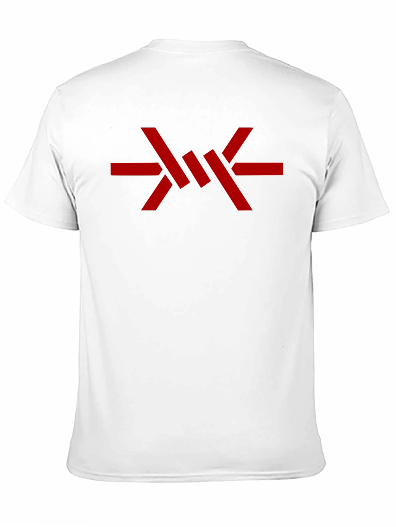 Mens Black Graphic Tee - Abstract Red Design