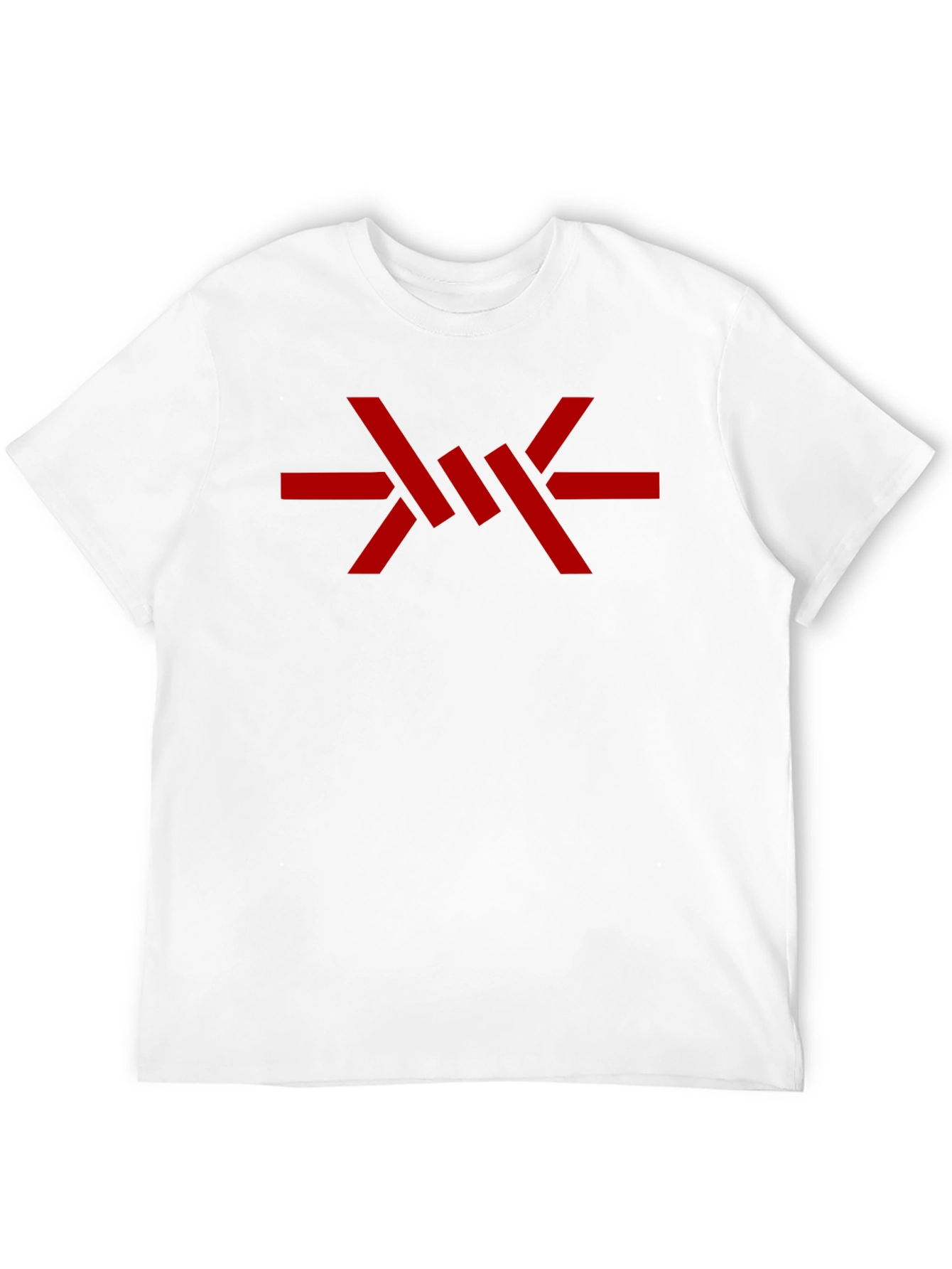 Mens Black Graphic Tee - Abstract Red Design