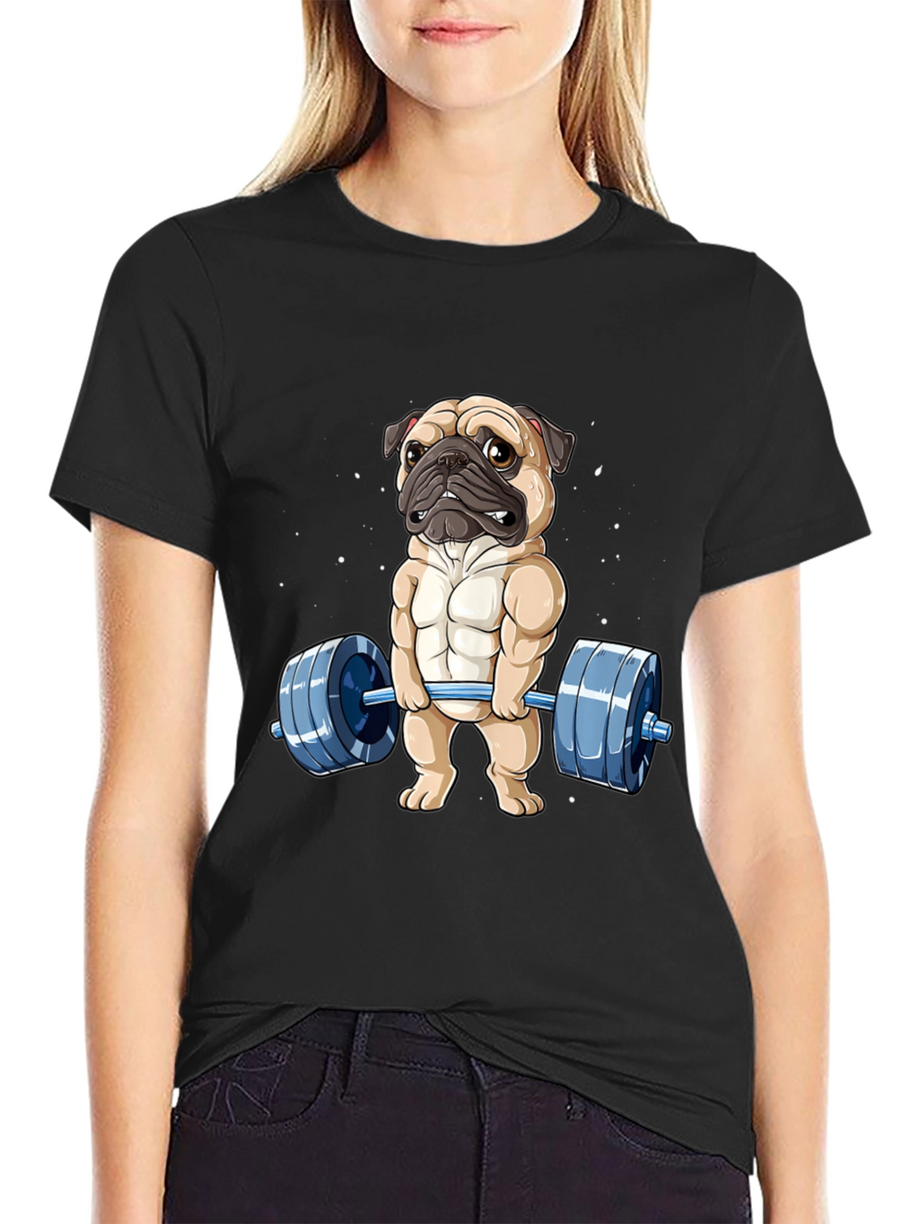 Muscle Pug Weightlifting Graphic Tee