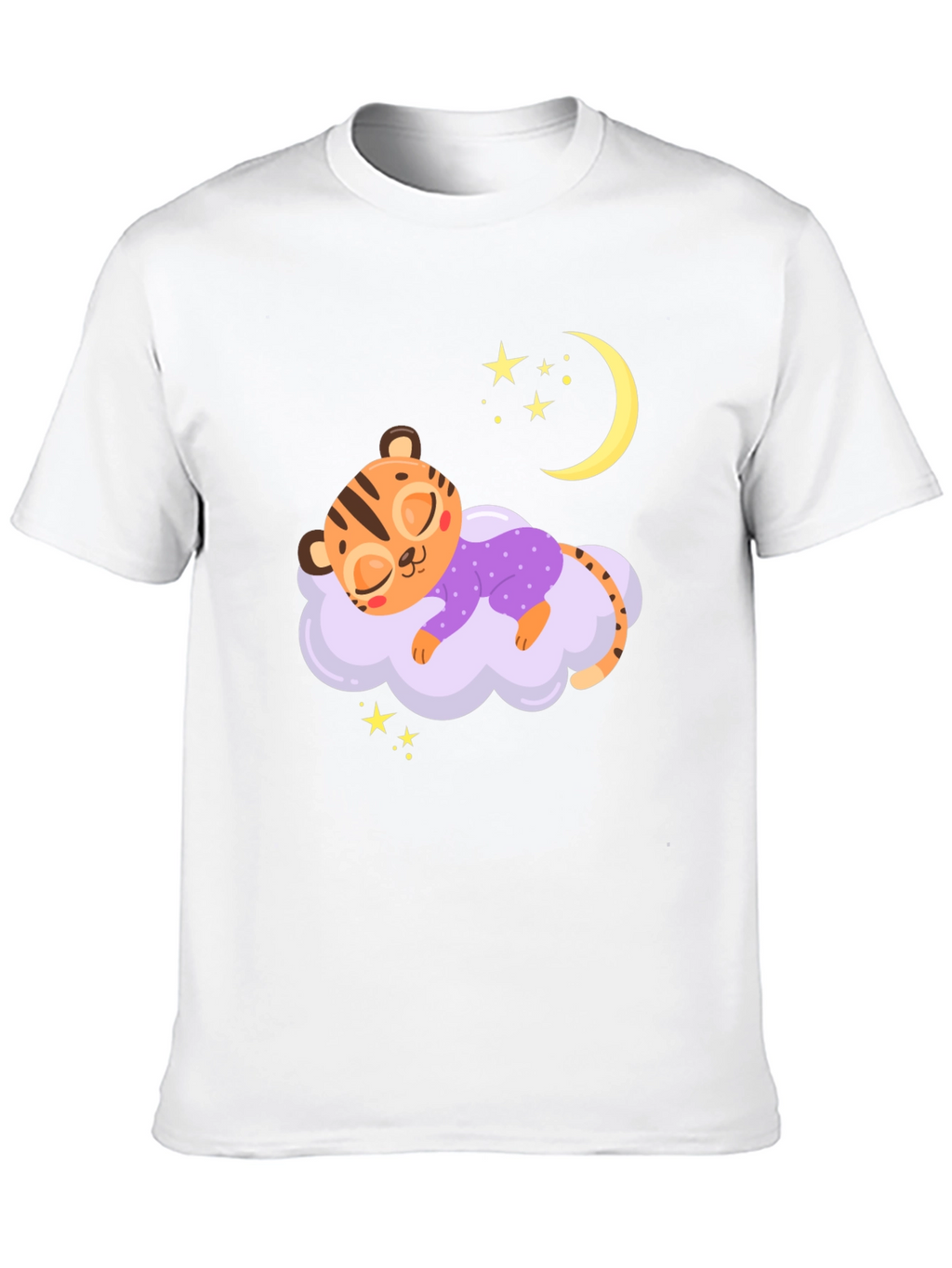 Cute Sleeping Tiger on Cloud T-Shirt
