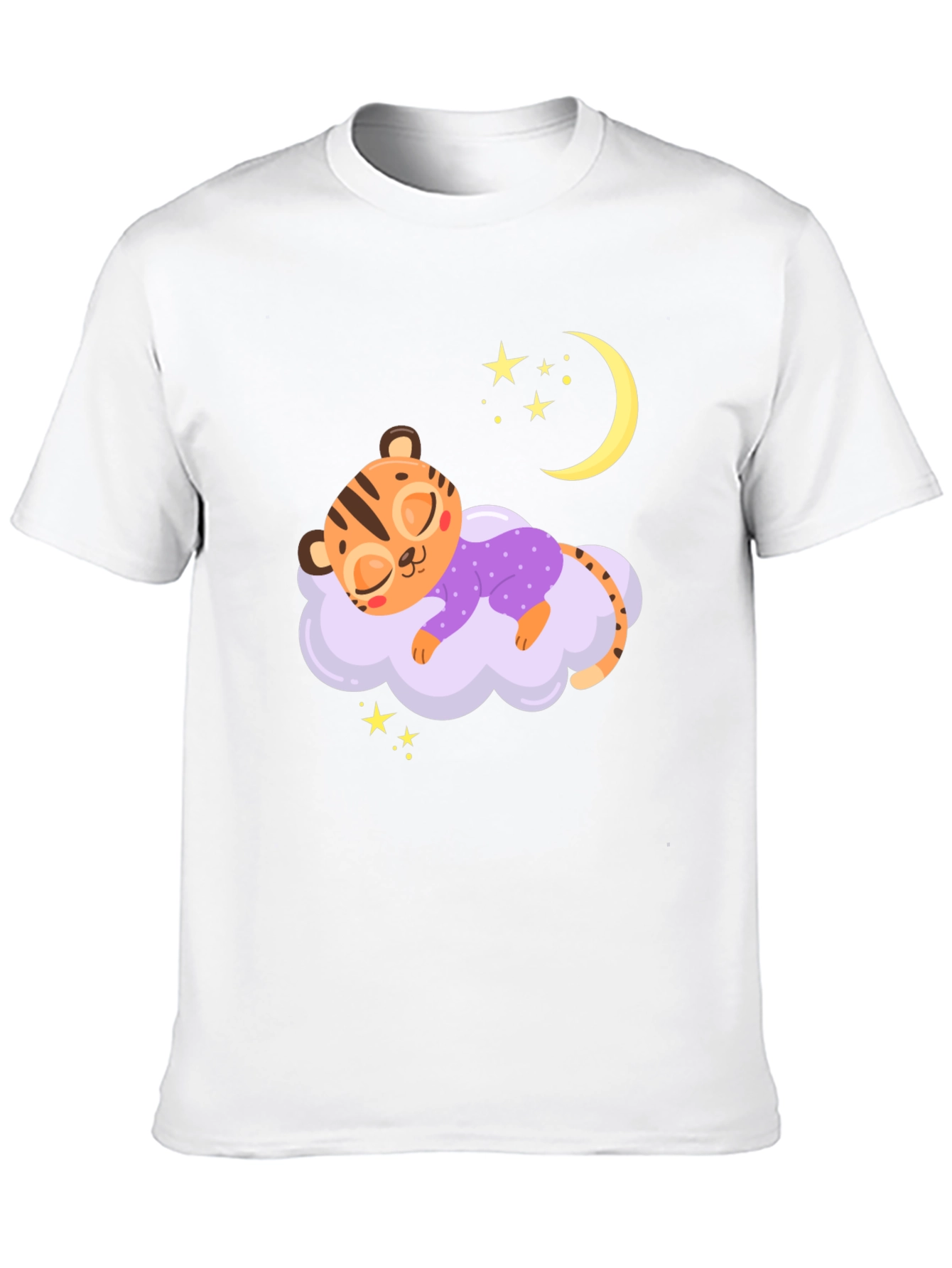 Cute Sleeping Tiger on Cloud T-Shirt
