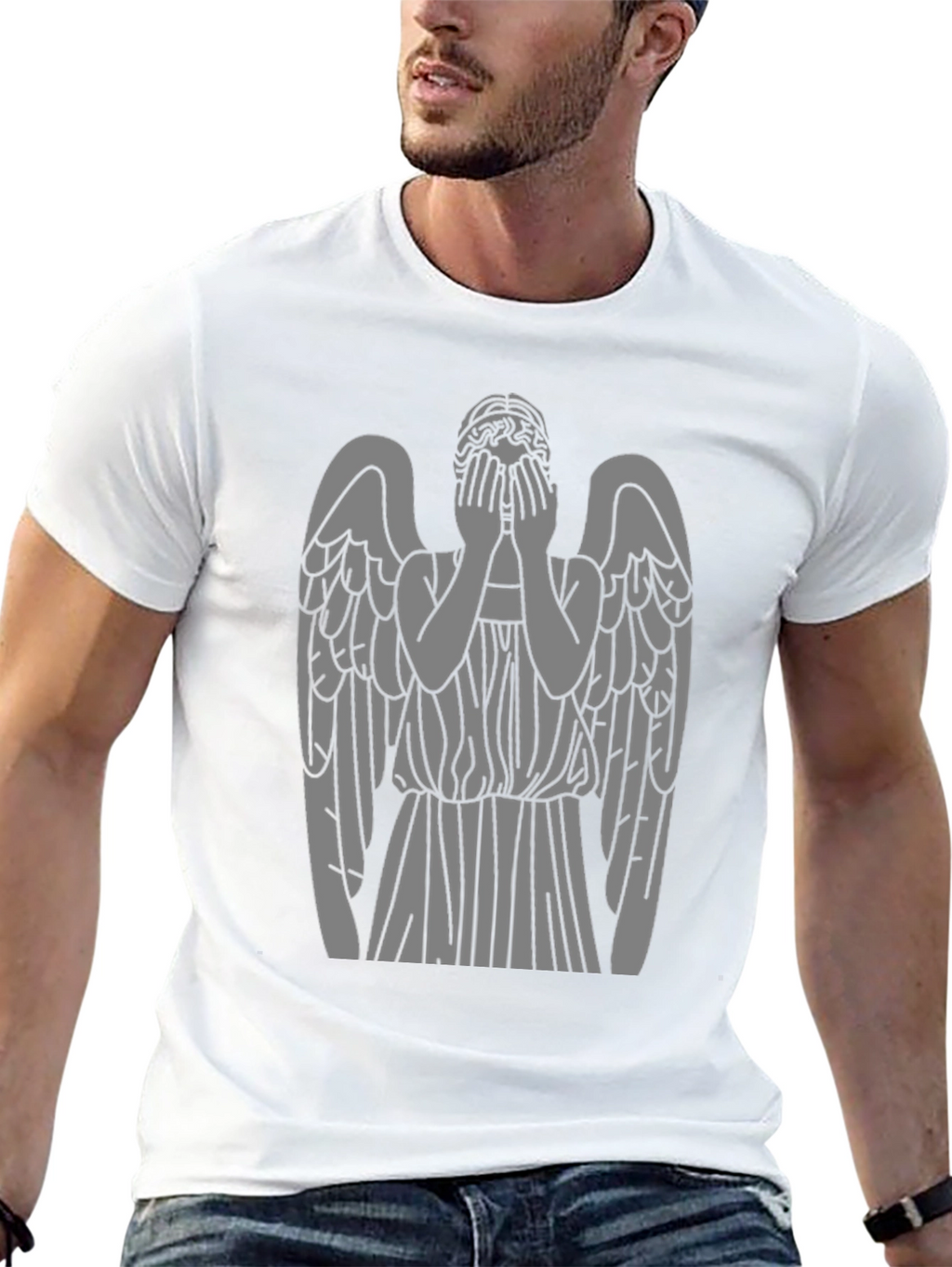 Weeping Angel Graphic T-Shirt - Classic Black Tee