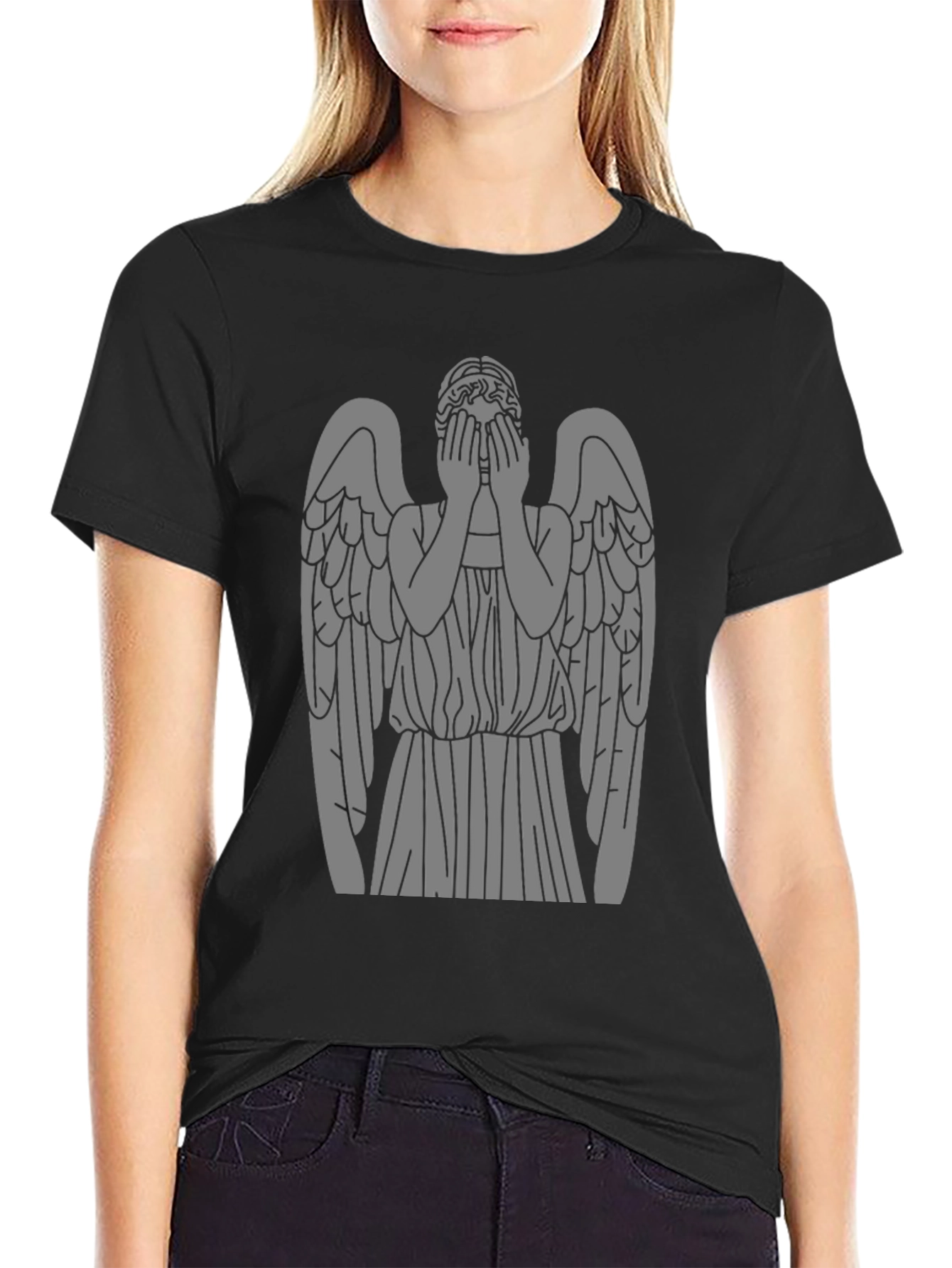 Weeping Angel Graphic T-Shirt - Classic Black Tee