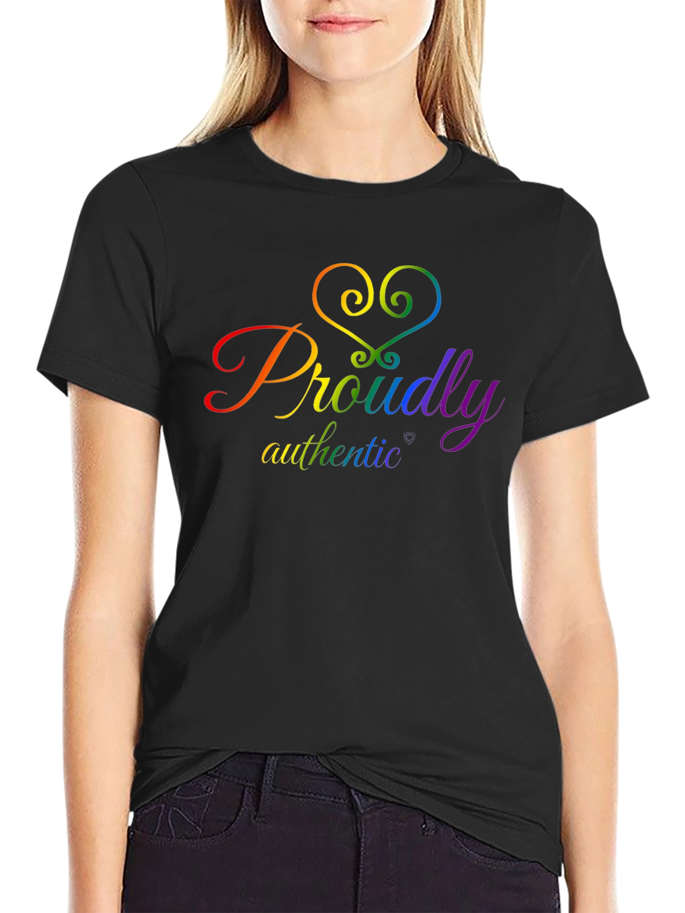 Proudly Authentic LGBTQ+ Pride T-Shirt