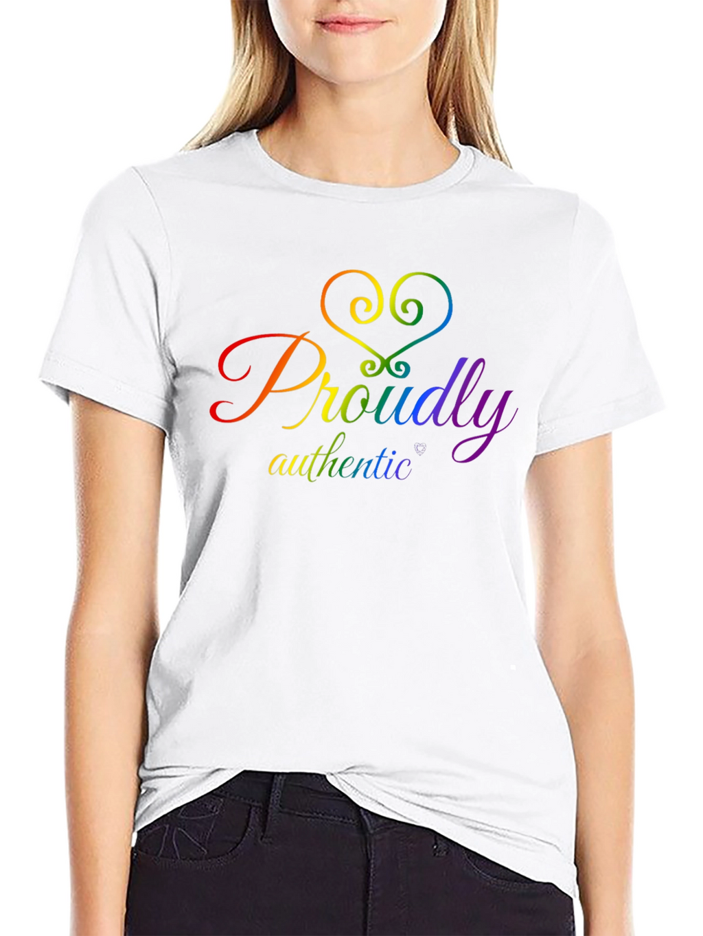Proudly Authentic LGBTQ+ Pride T-Shirt