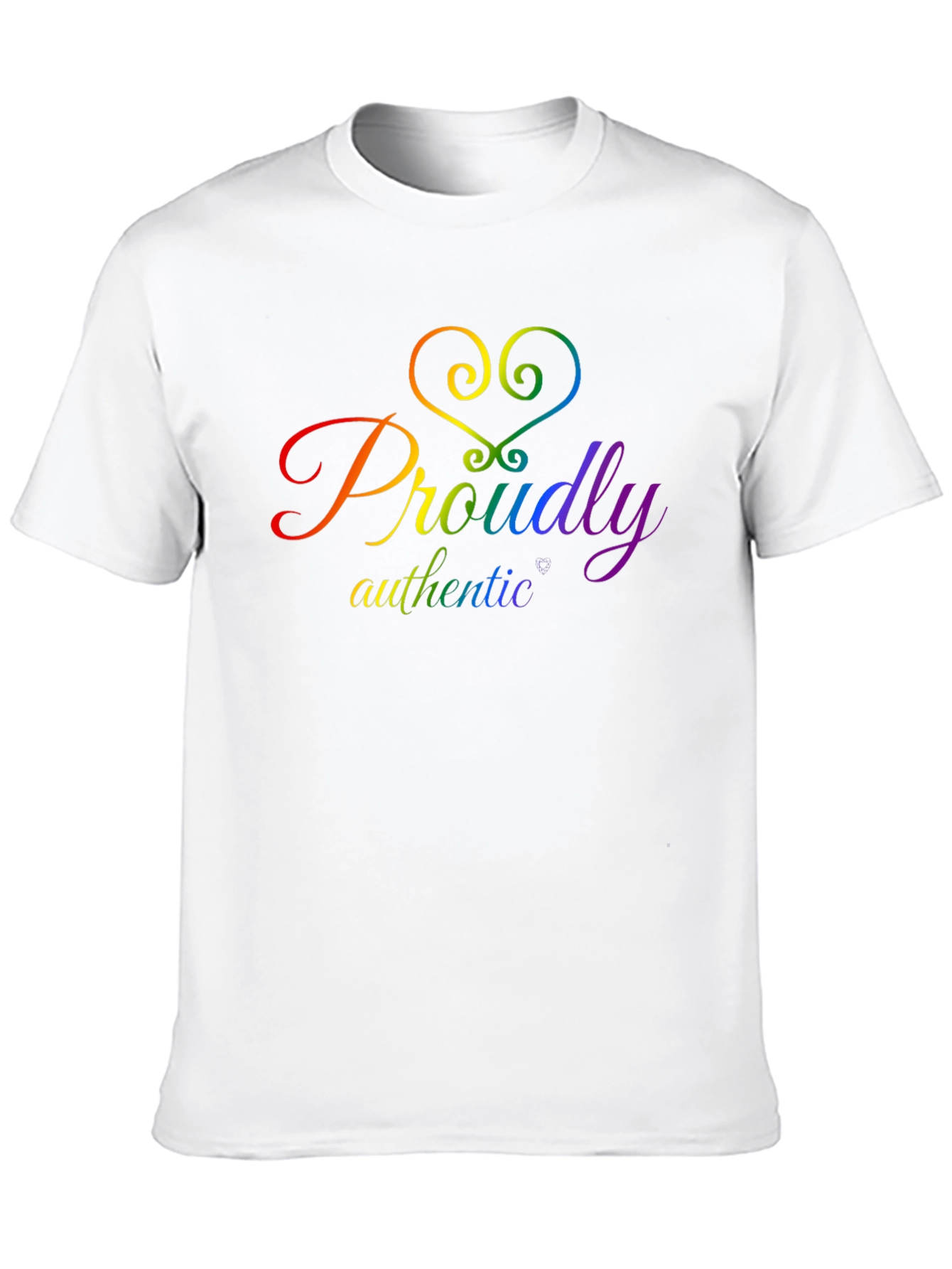 Proudly Authentic LGBTQ+ Pride T-Shirt