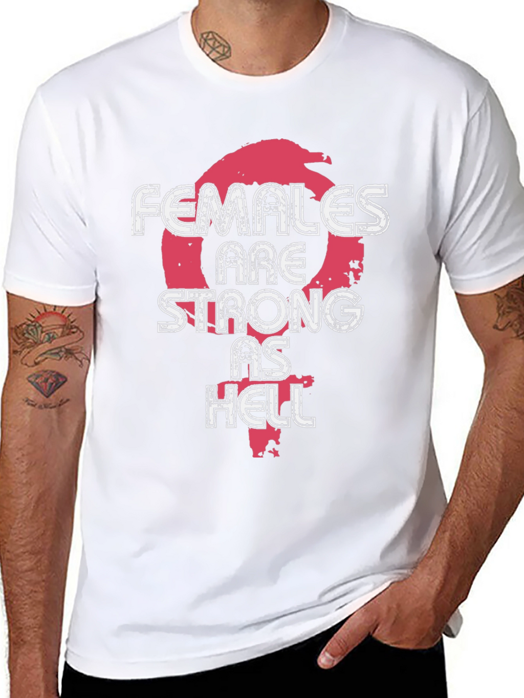 Females Are Strong As Hell Graphic Tee - Black