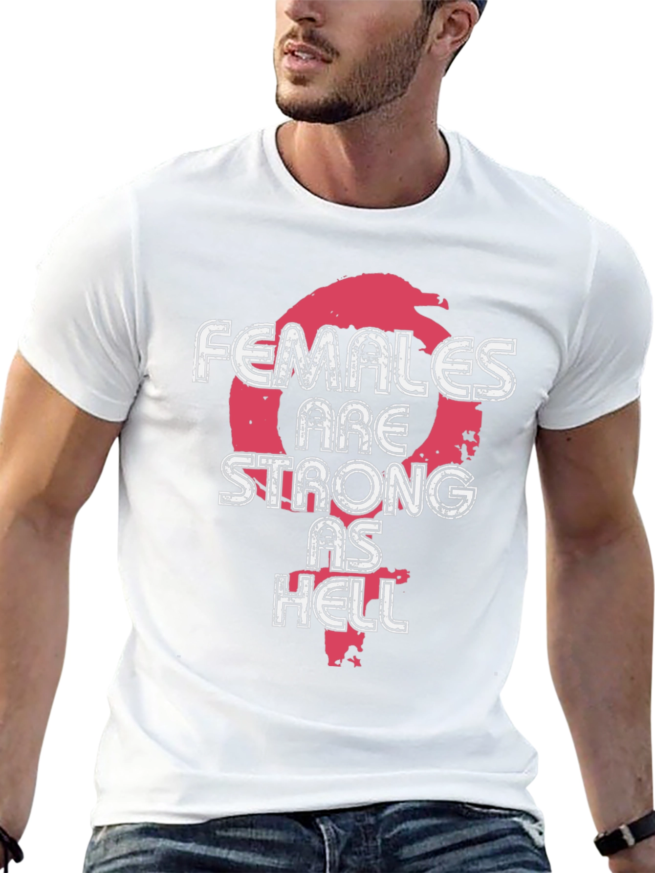 Females Are Strong As Hell Graphic Tee - Black
