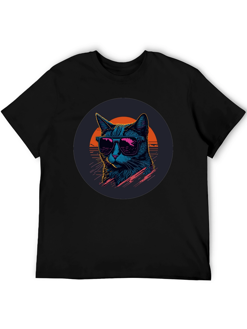 Retro Cat T-Shirt - Cool Cat with Sunglasses
