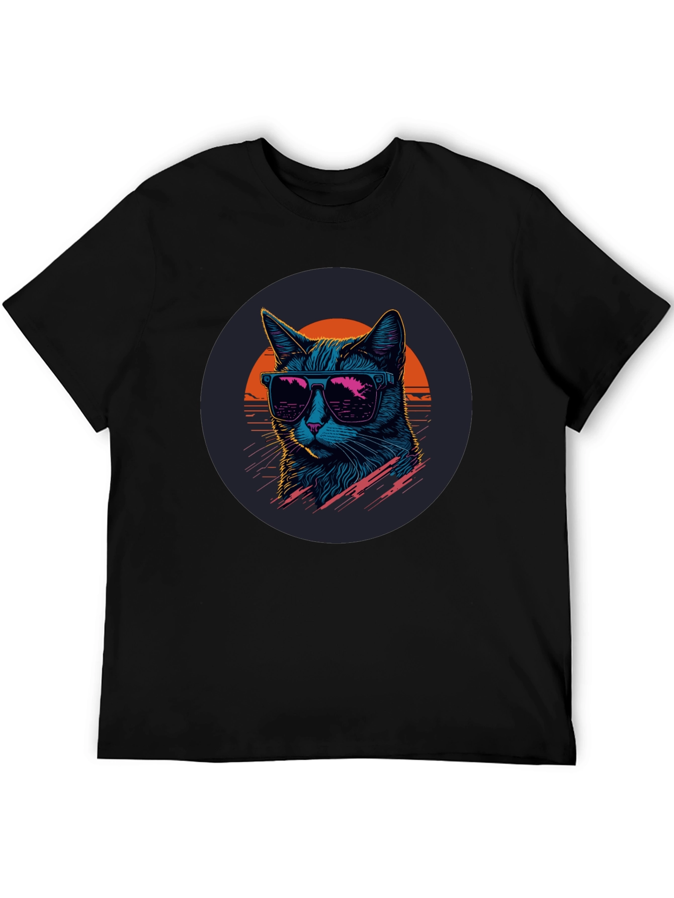 Retro Cat T-Shirt - Cool Cat with Sunglasses