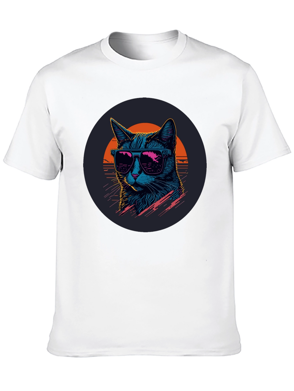 Retro Cat T-Shirt - Cool Cat with Sunglasses