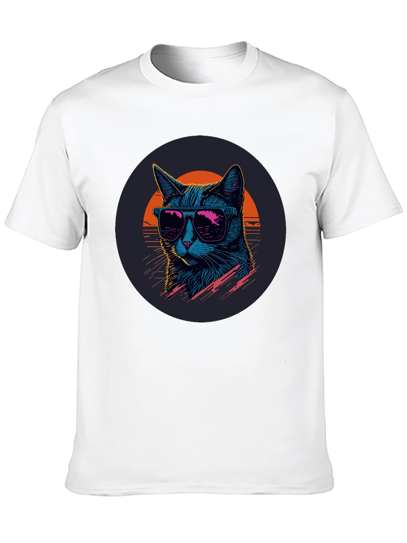 Retro Cat T-Shirt - Cool Cat with Sunglasses