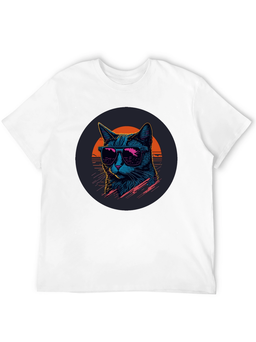 Retro Cat T-Shirt - Cool Cat with Sunglasses