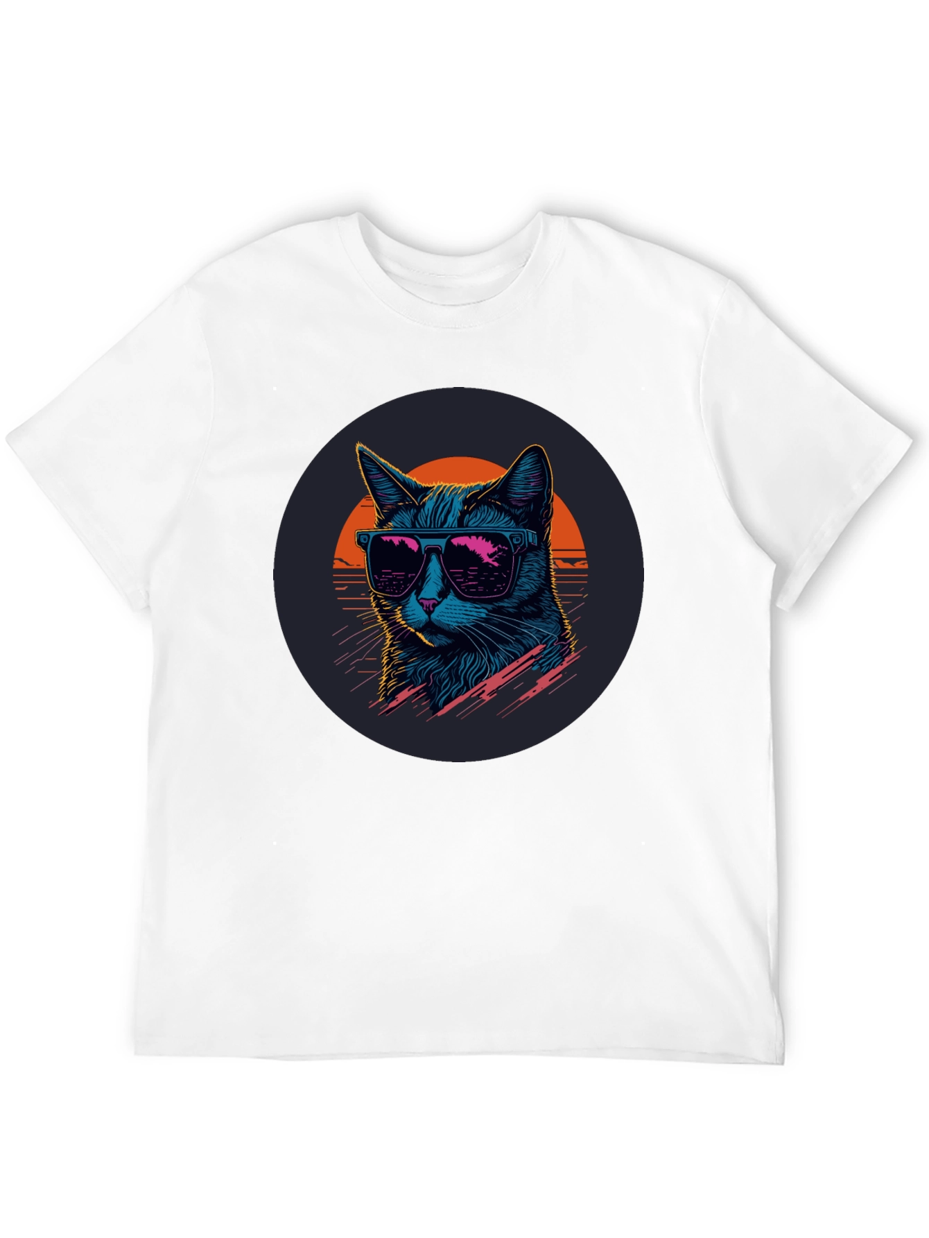 Retro Cat T-Shirt - Cool Cat with Sunglasses