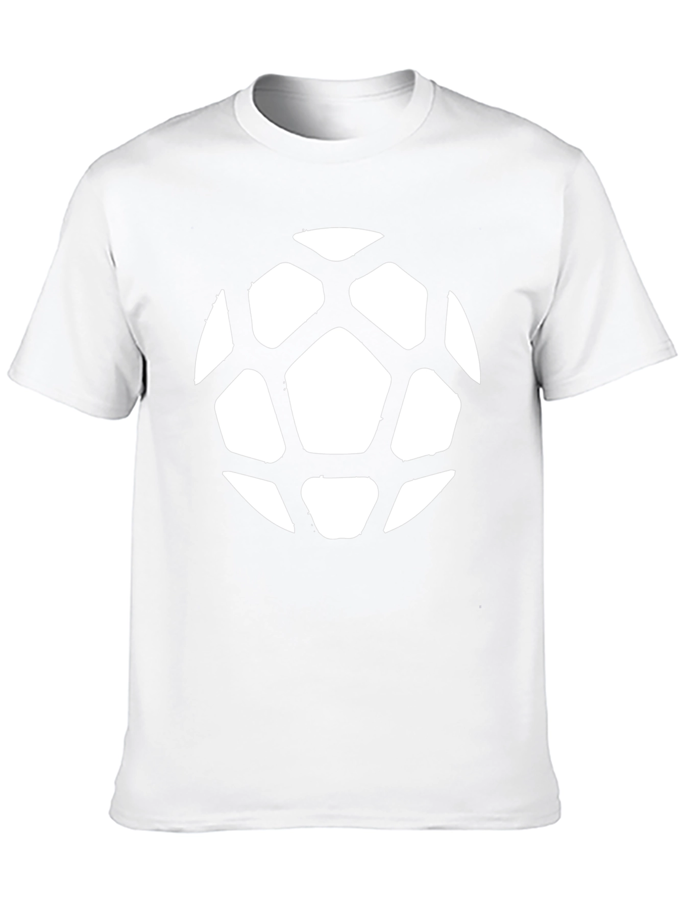 Soccer Ball Graphic Tee - Black Cotton Casual Shirt