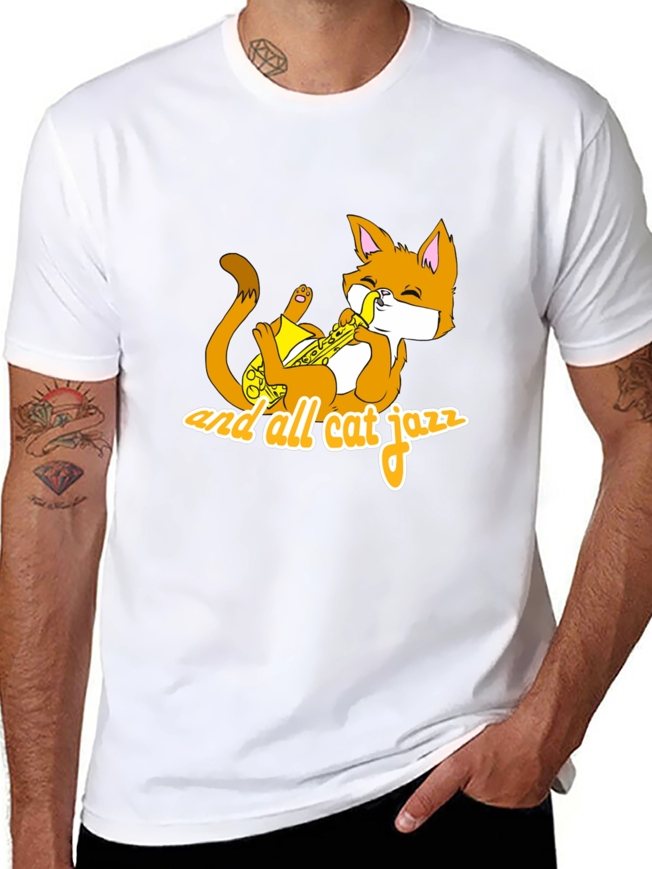 Cool Cat Jazz Black T-Shirt