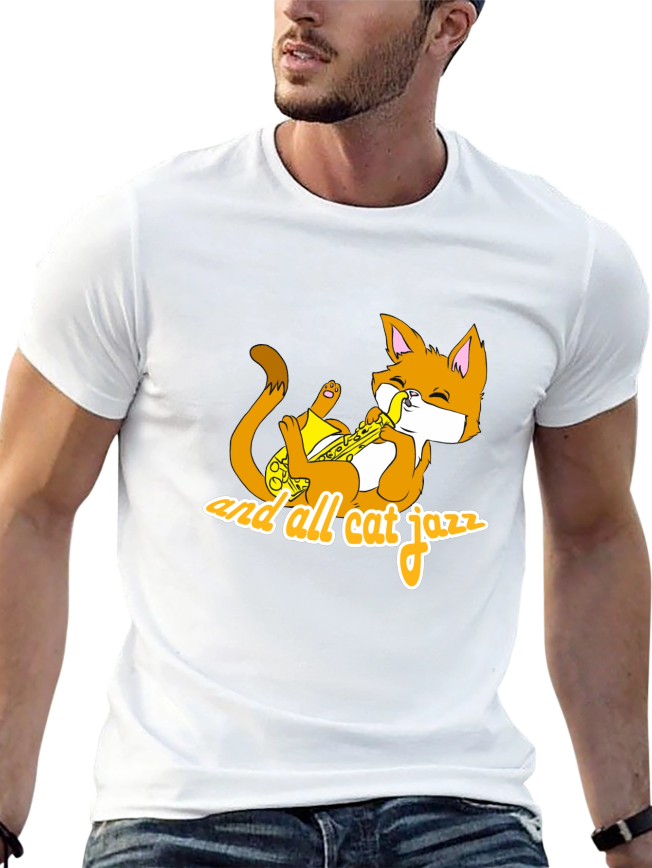 Cool Cat Jazz Black T-Shirt