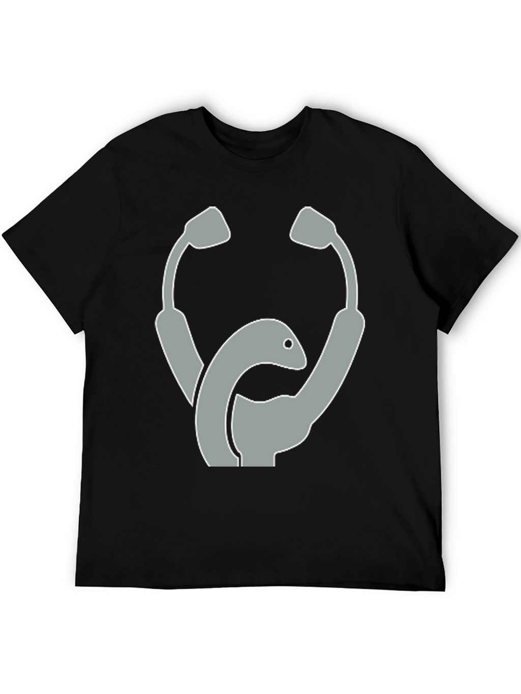 Stethoscope Loch Ness Monster Graphic T-Shirt