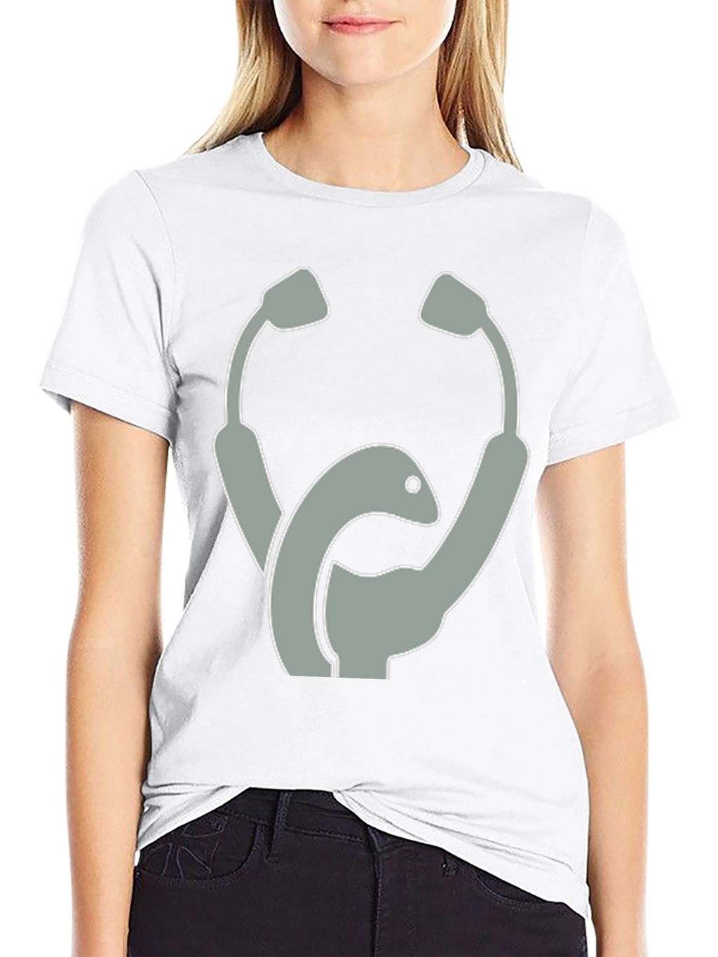 Stethoscope Loch Ness Monster Graphic T-Shirt