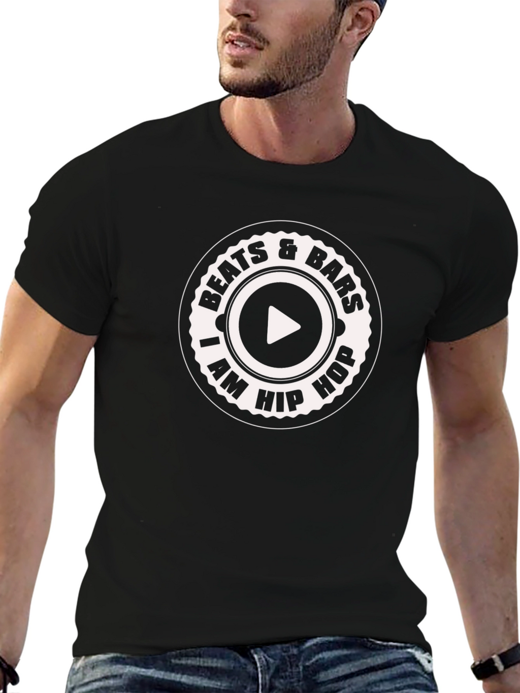 Beats & Bars I am Hip Hop Black T-Shirt