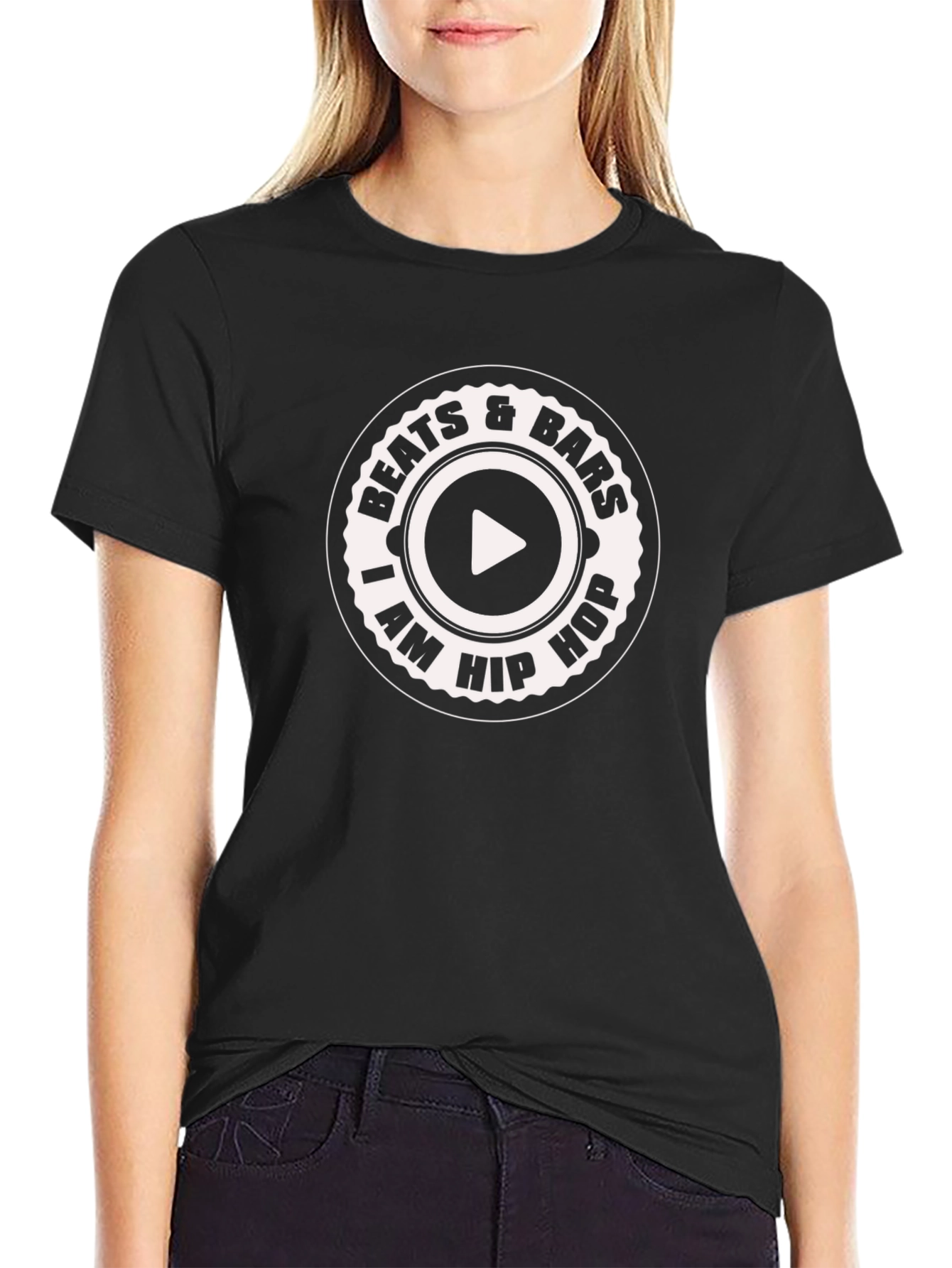 Beats & Bars I am Hip Hop Black T-Shirt