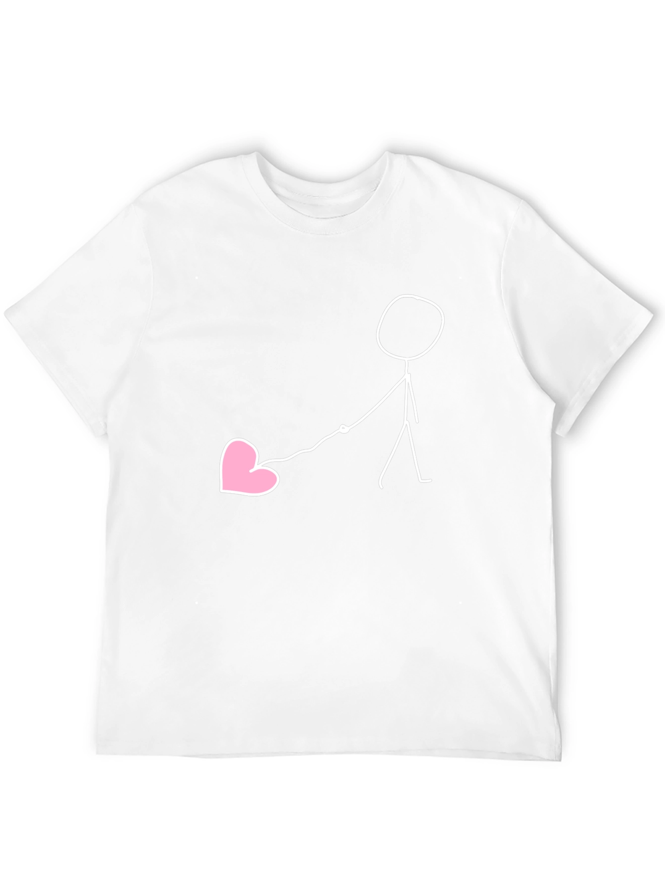 Stick Figure Heart Lead Graphic Tee